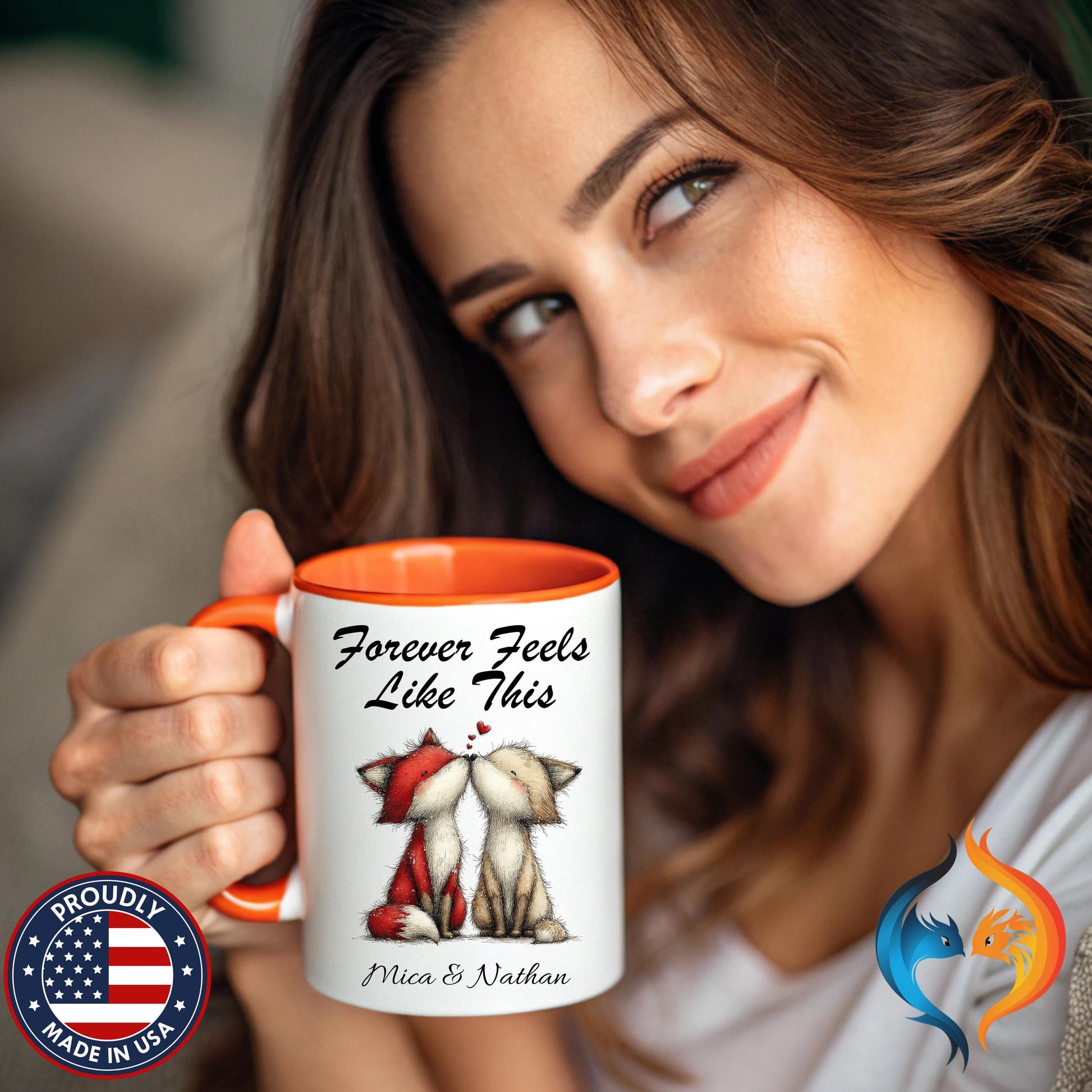 Forever Feels Like This fox couple Mug Product Photo | Nutty Designs