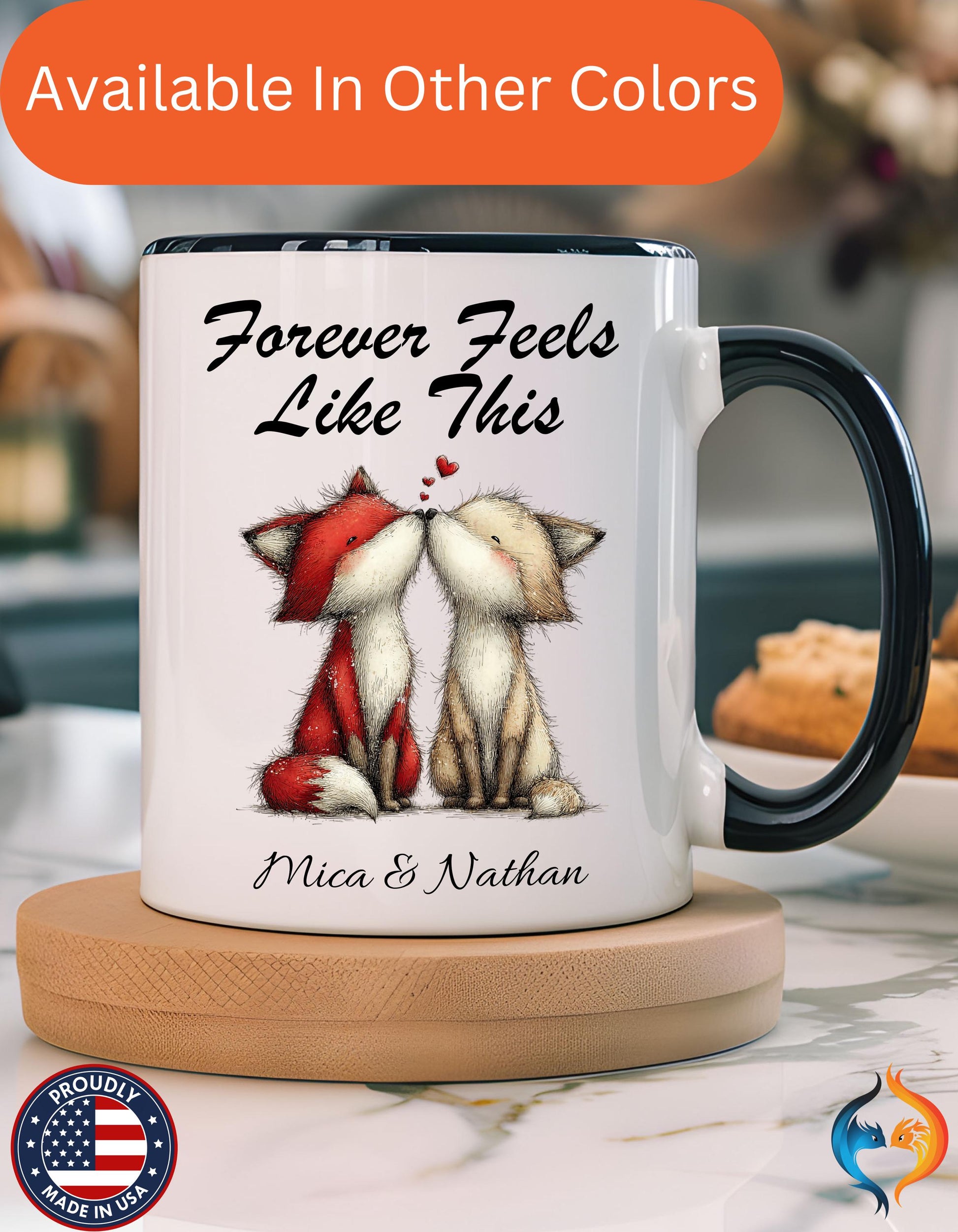 Forever Feels Like This fox couple Mug Product Photo | Nutty Designs
