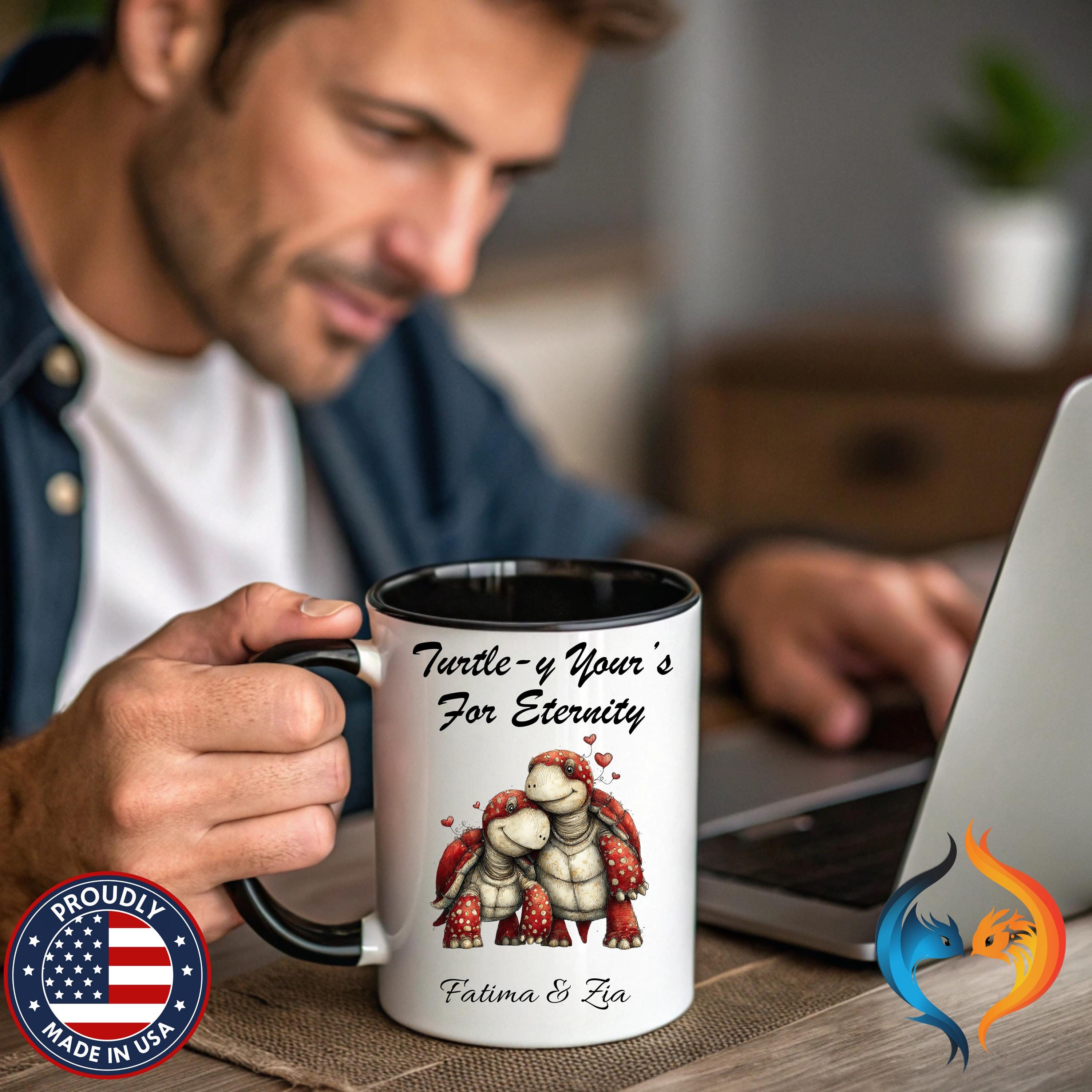 Turtle-y Yours Illustration Mug Product Photo | Nutty Designs