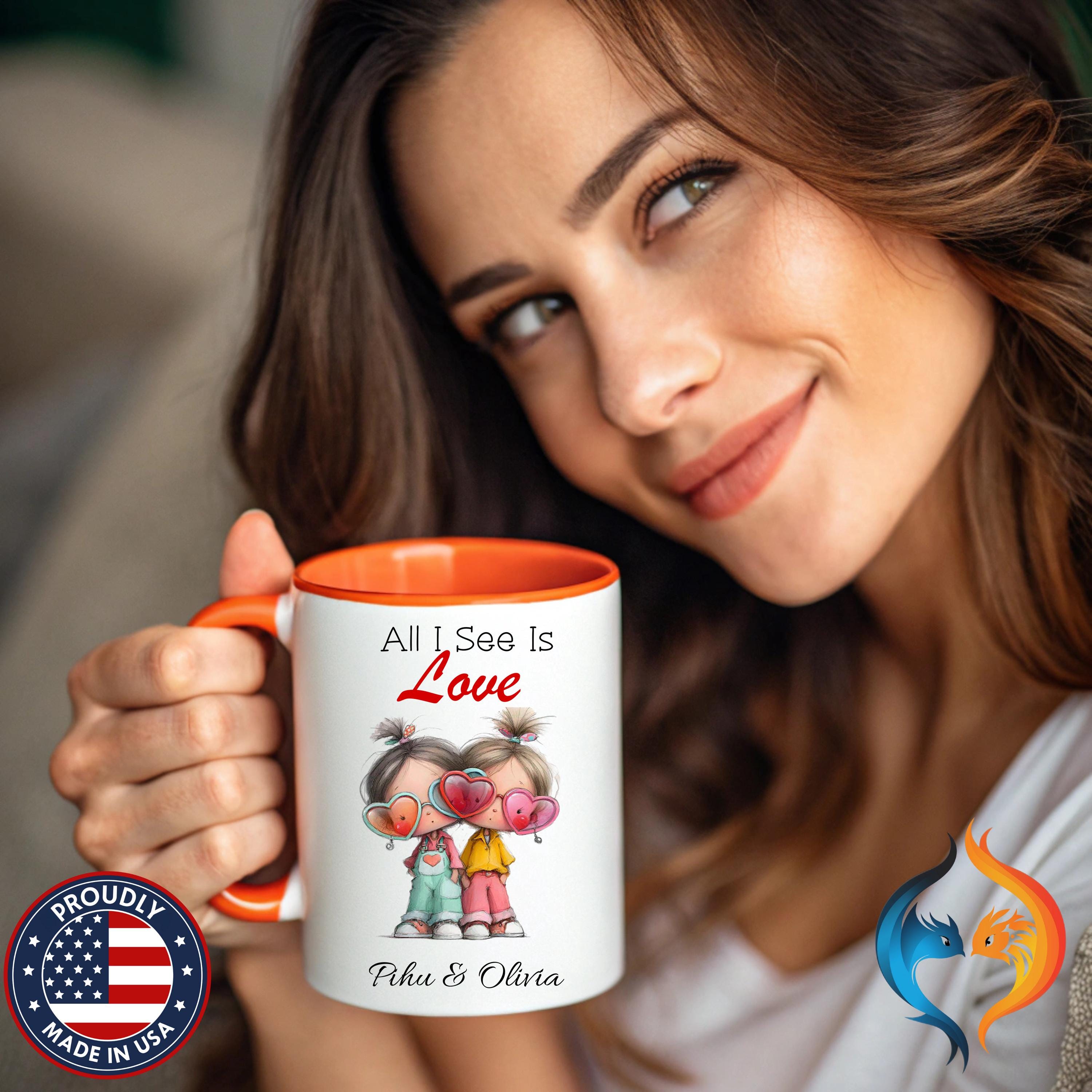 Personalized Couple Mug - All I See Is Love