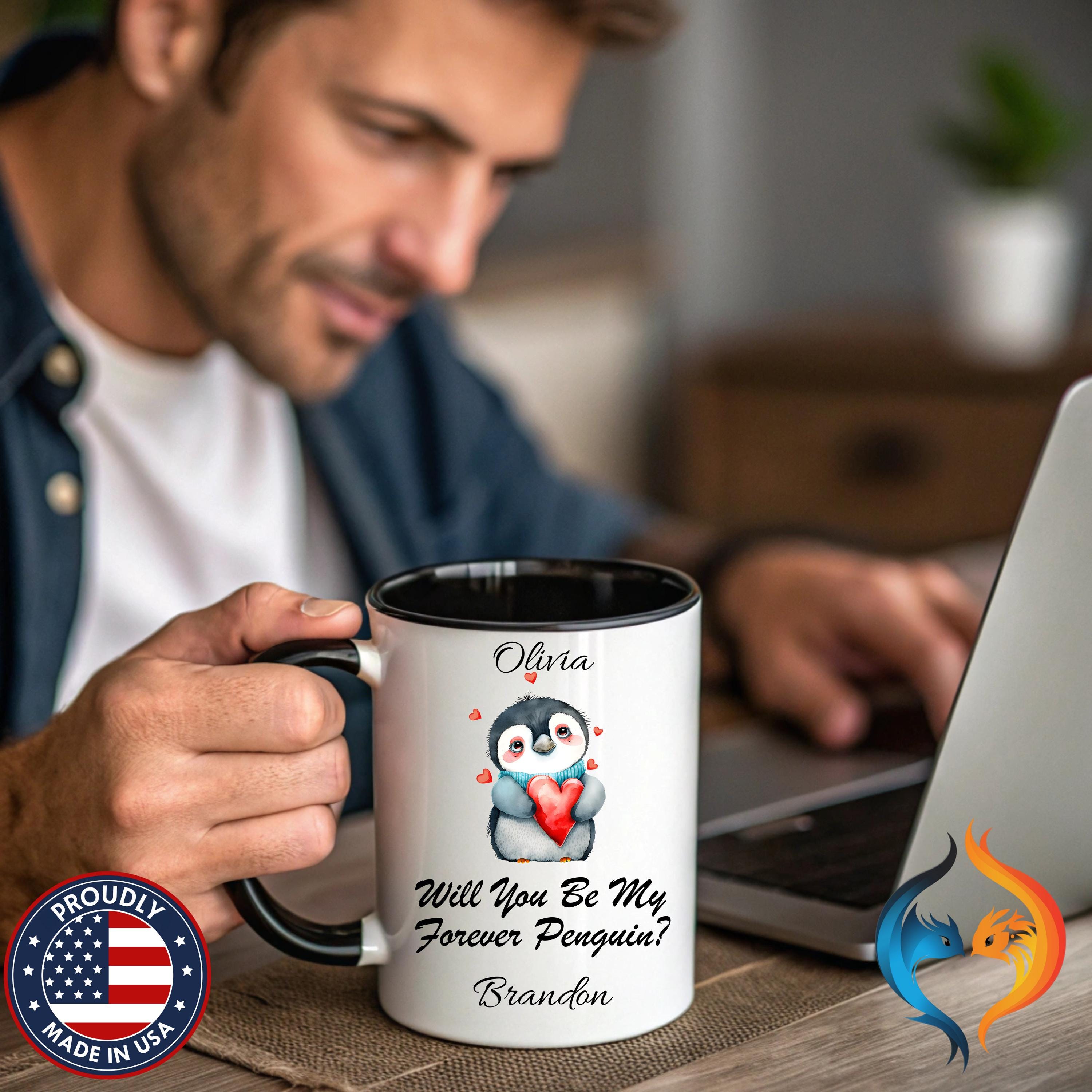 Forever Penguin Love Mug Product Photo | Nutty Designs