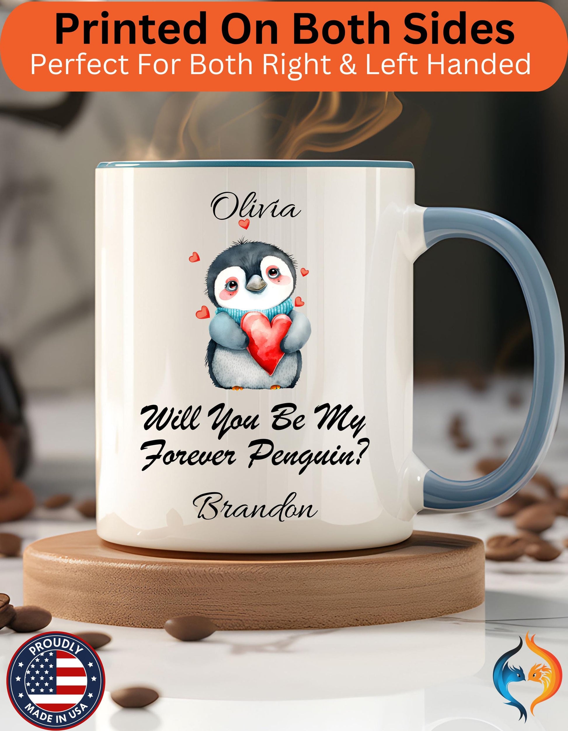 Forever Penguin Love Mug Product Photo | Nutty Designs