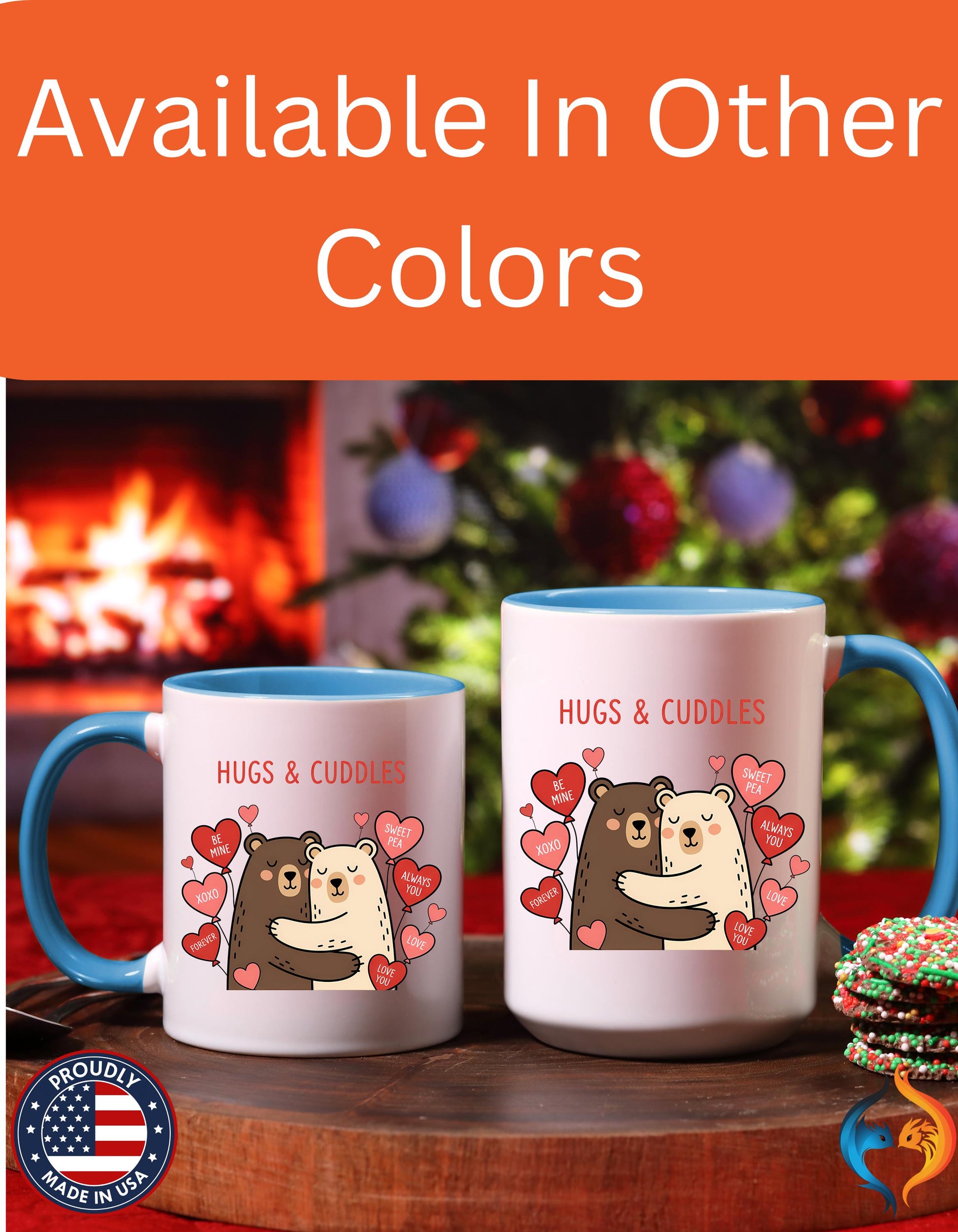 Hugs & Cuddles Bear Couple Mug Product Photo | Nutty Designs