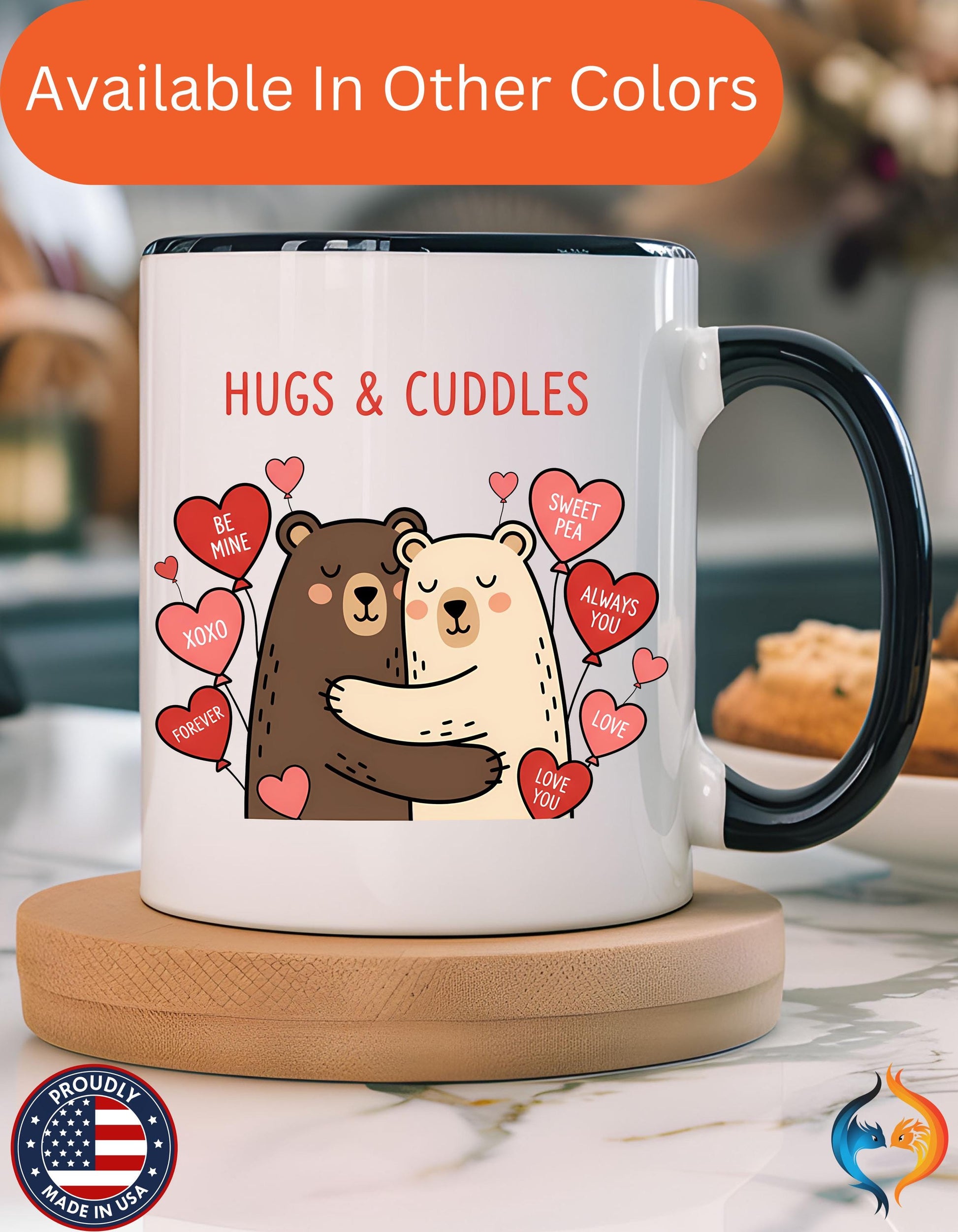 Hugs & Cuddles Bear Couple Mug Product Photo | Nutty Designs