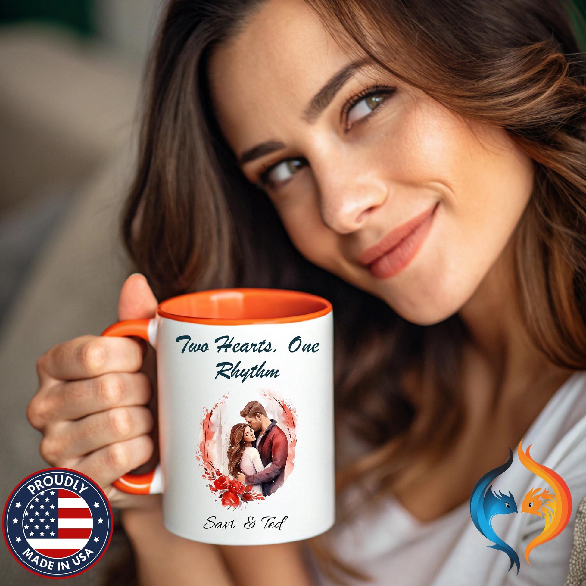 Two Hearts One Rhythm Mug Product Photo | Nutty Designs