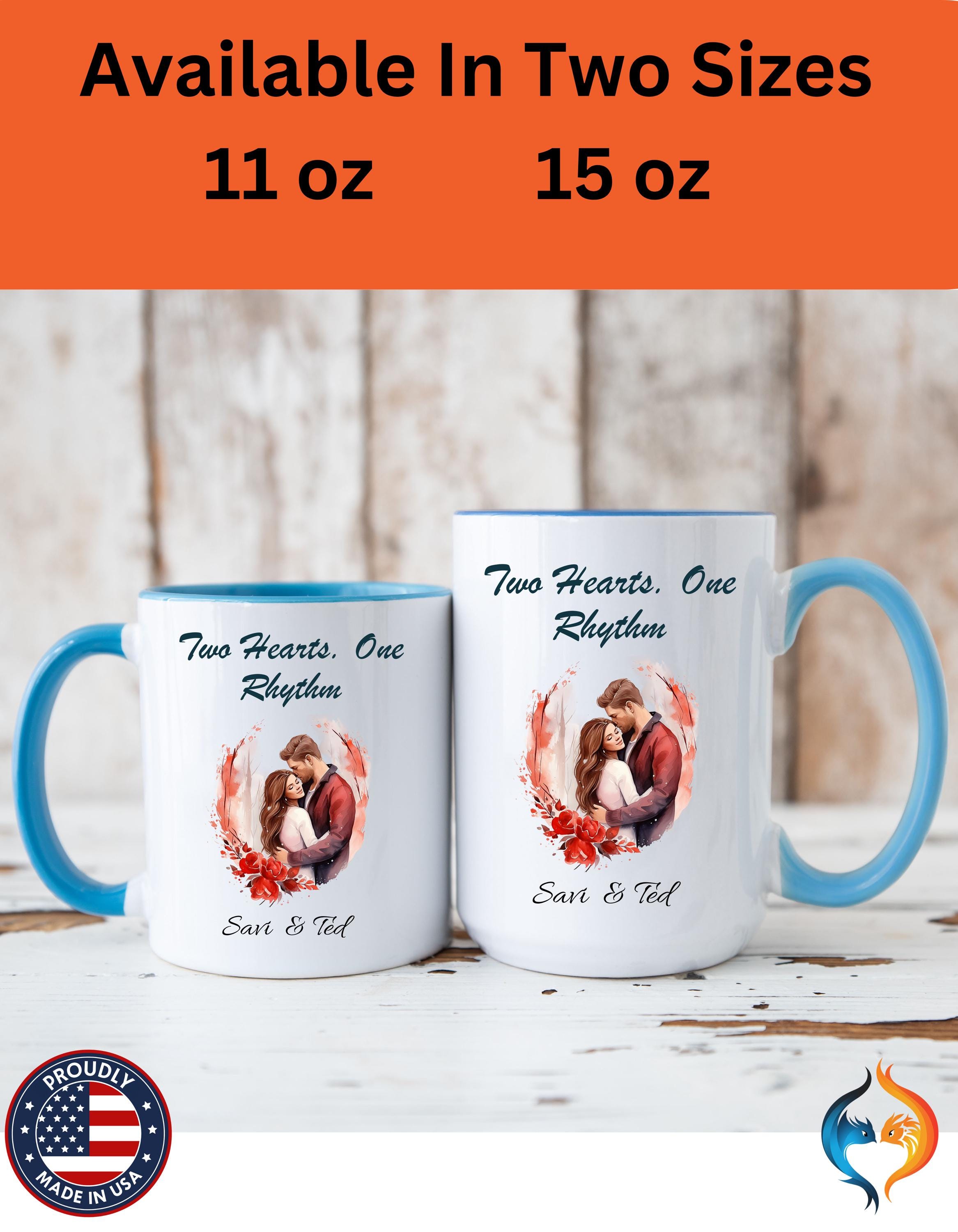 Two Hearts One Rhythm Mug Product Photo | Nutty Designs