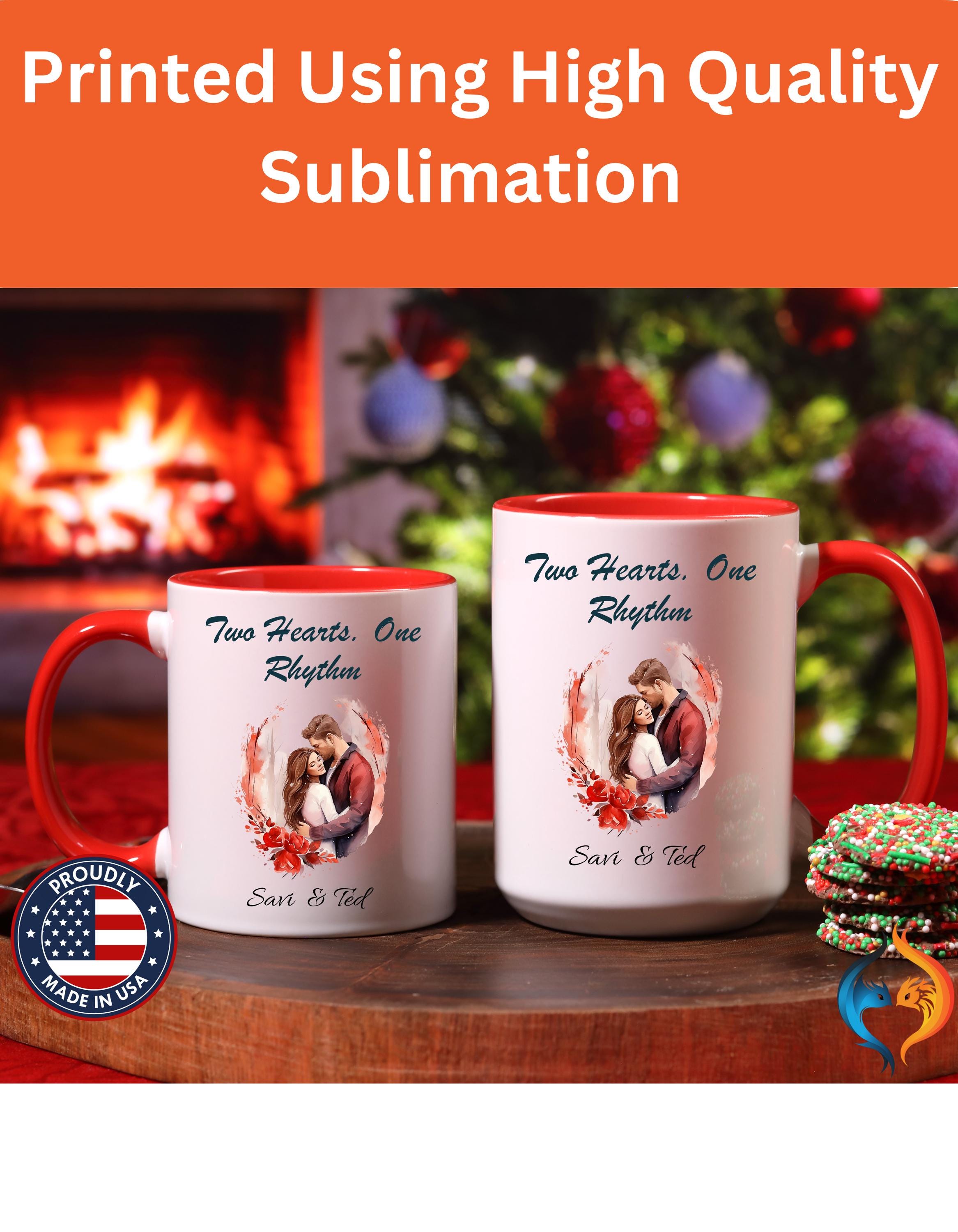 Two Hearts One Rhythm Mug Product Photo | Nutty Designs