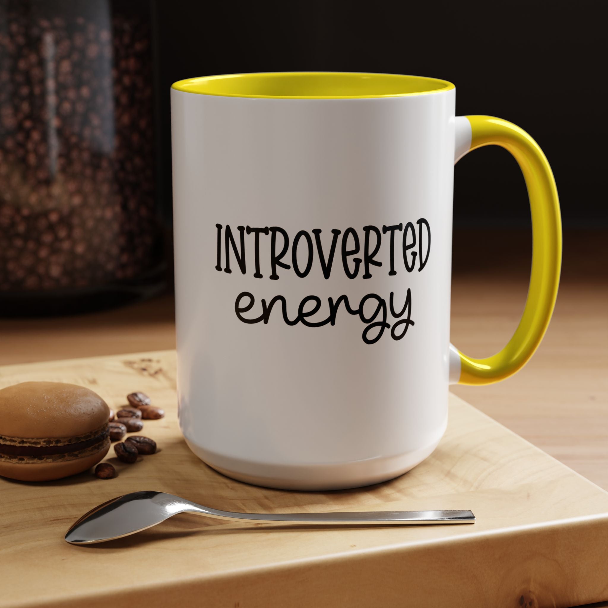 Introverted Energy | Funny Coffee Mug, Sarcastic Tea Cup, Unique Gift Idea
