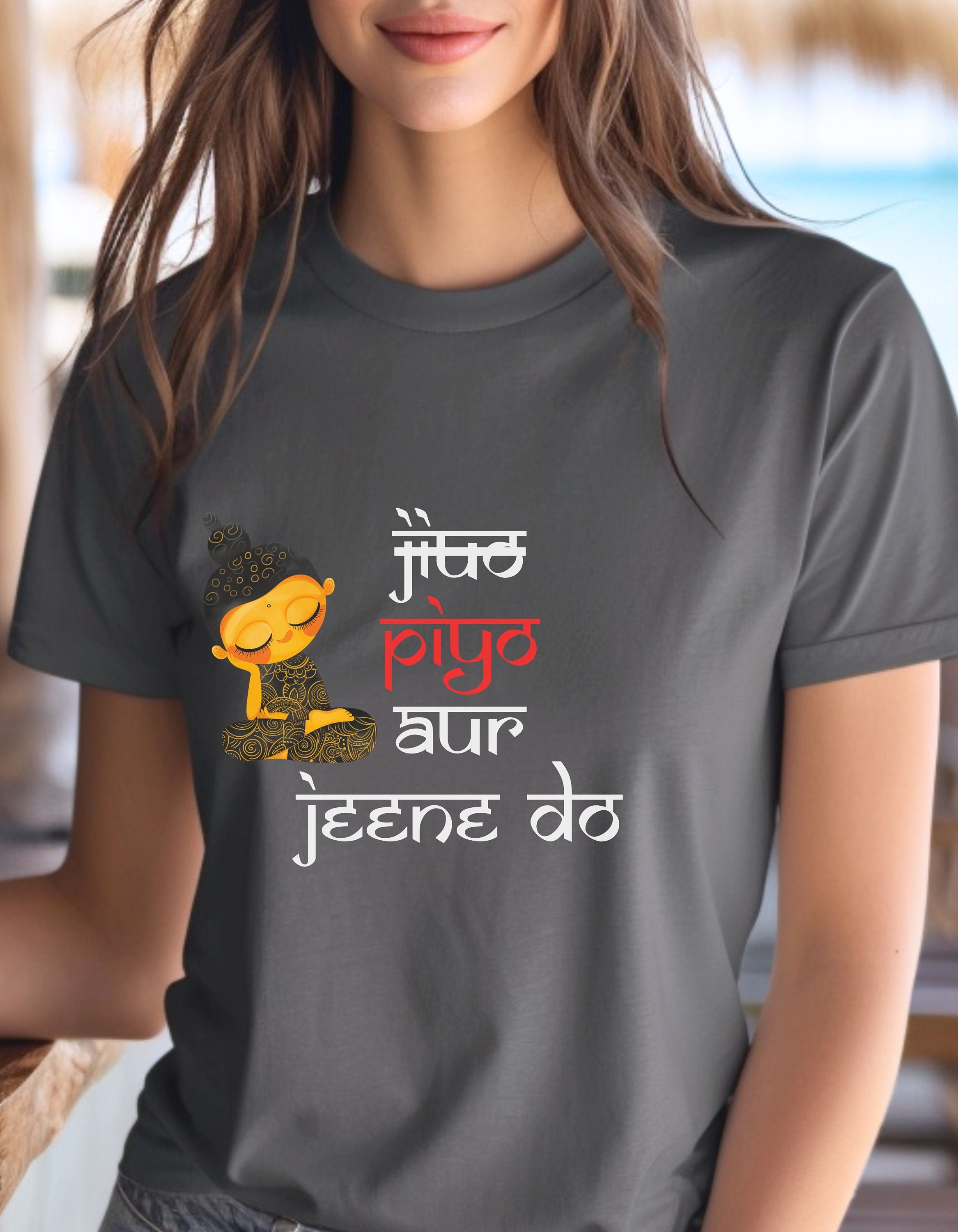 Jiyo Piyo Aur Peene Do, Desi Funny Tshirt, Indian pride, gift, Desi Swag, Pakistani shirt, humor T-shirt, Punny tee shirt Unisex Tee