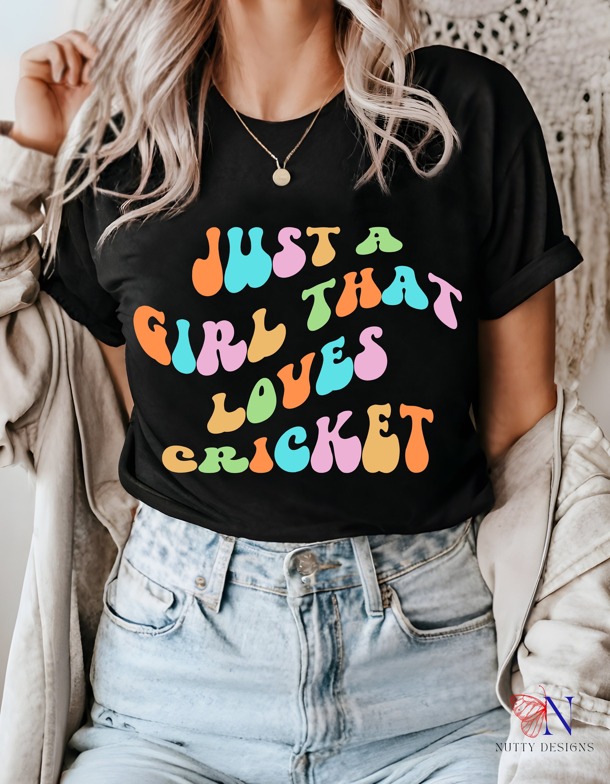Just A Girl That Loves Cricket Lover Ipl T20 World Personalized Fun...