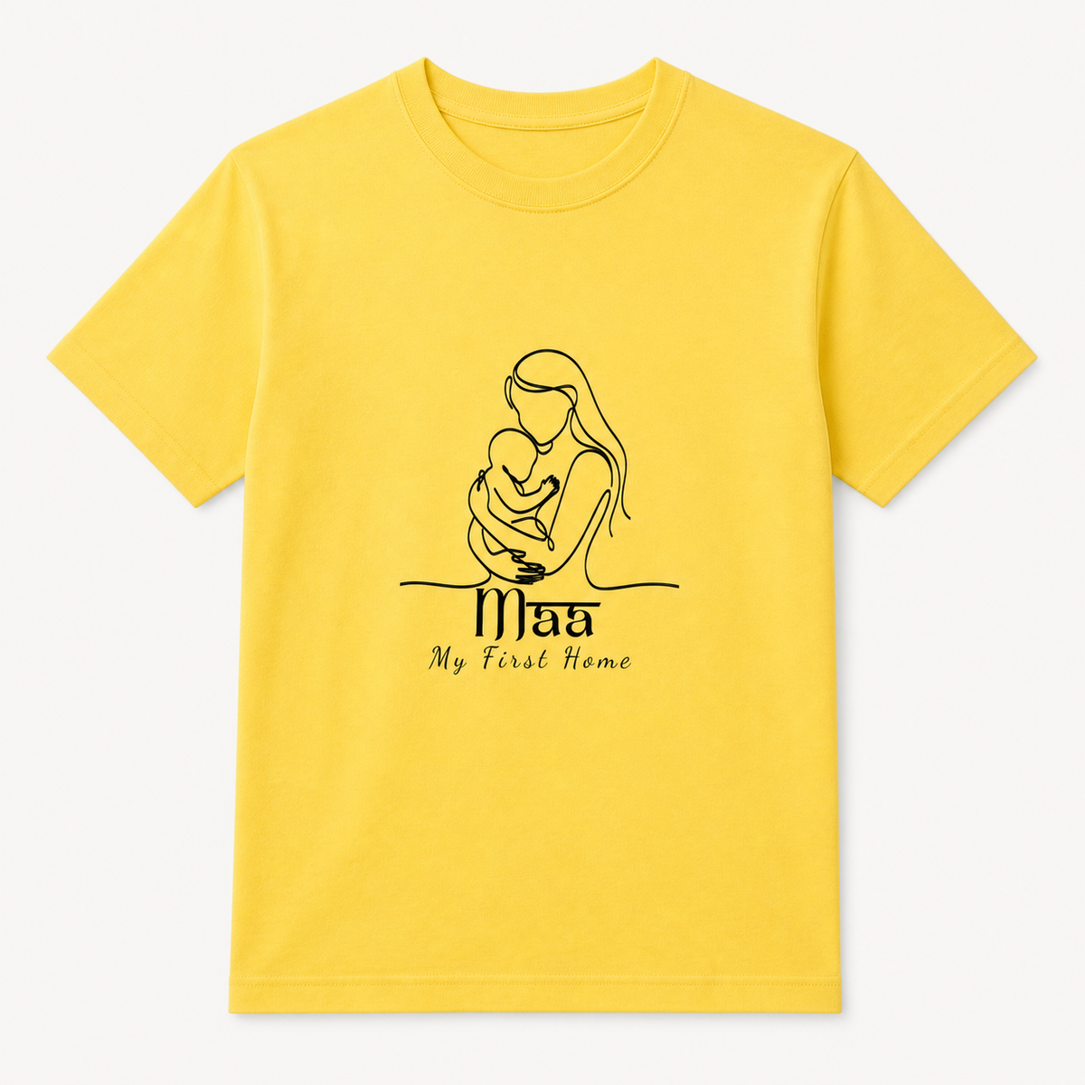 Yellow Maa My First Home T-shirt product view