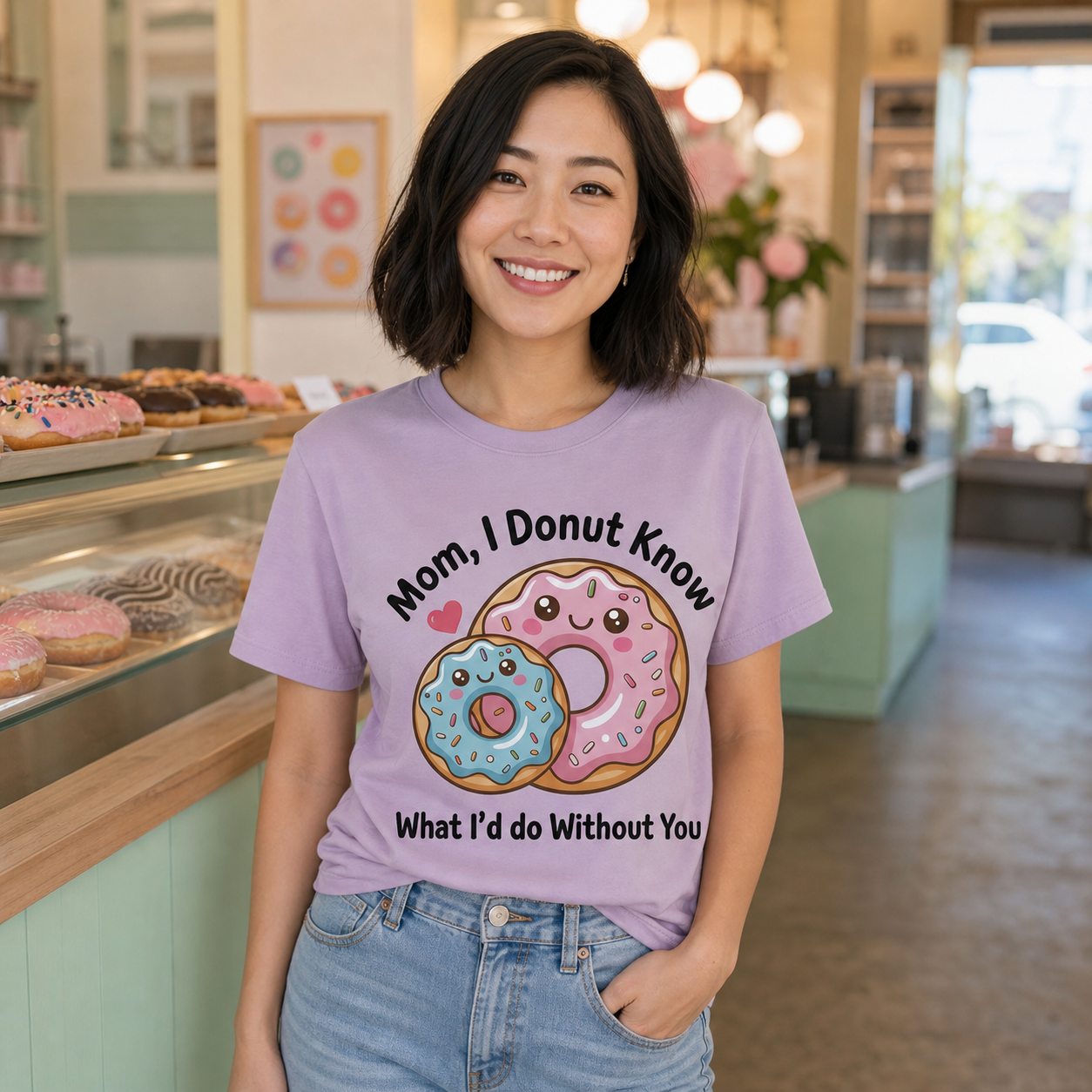 Mom I Donut Know What I would Do Without You graphic T-shirt lifestyle photo