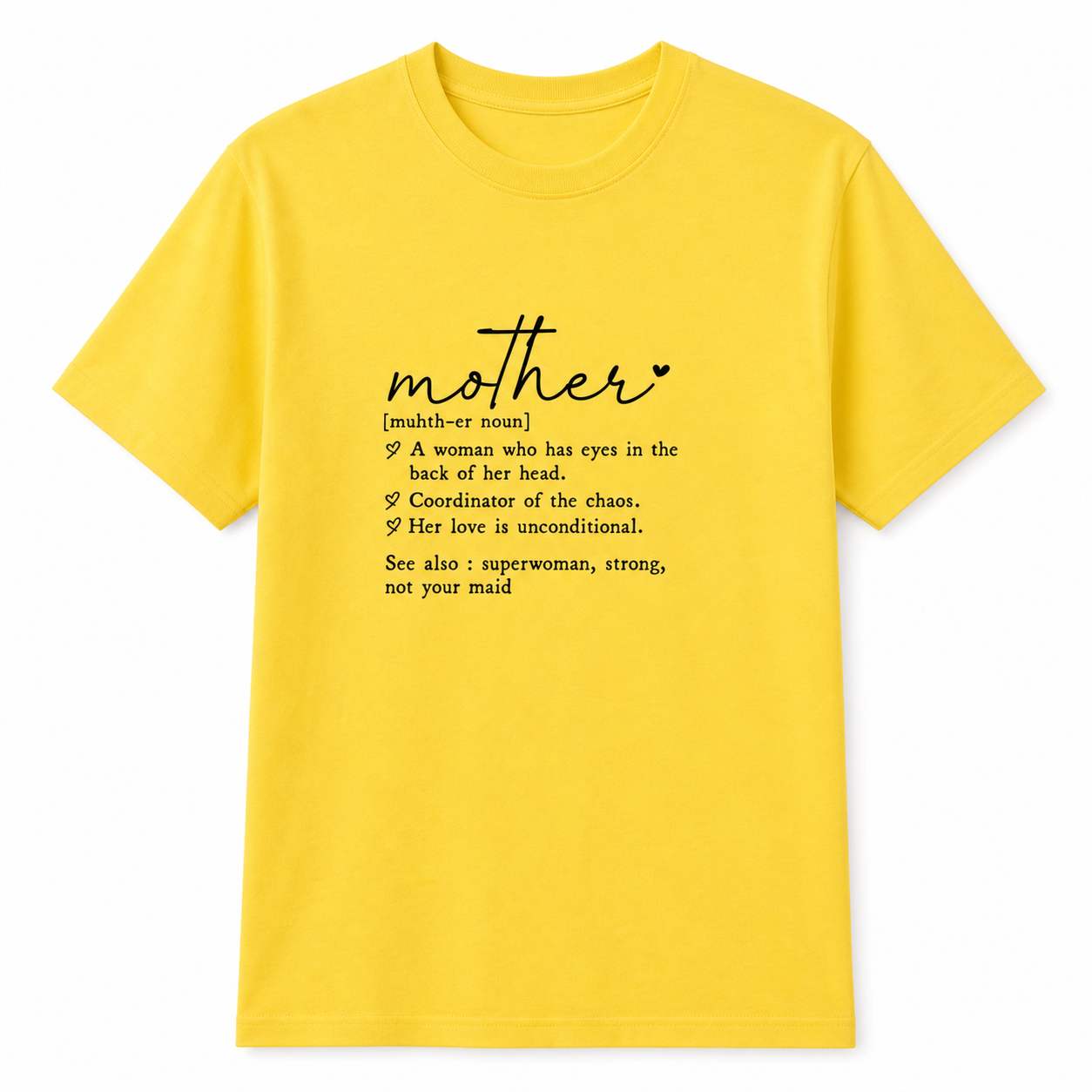 Yellow Mother Definition Dictionary T-shirt product view