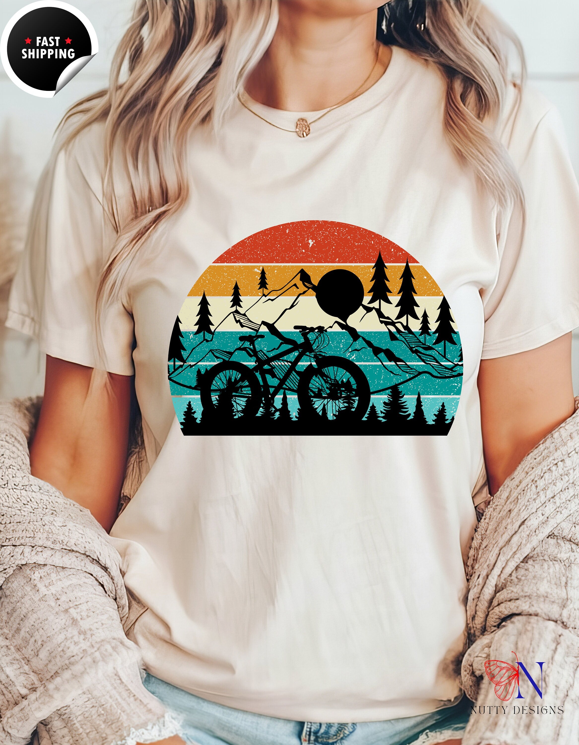 Mountain Biking Retro Cyclist Shirts Bikers Mountain Biker Bike Lov...