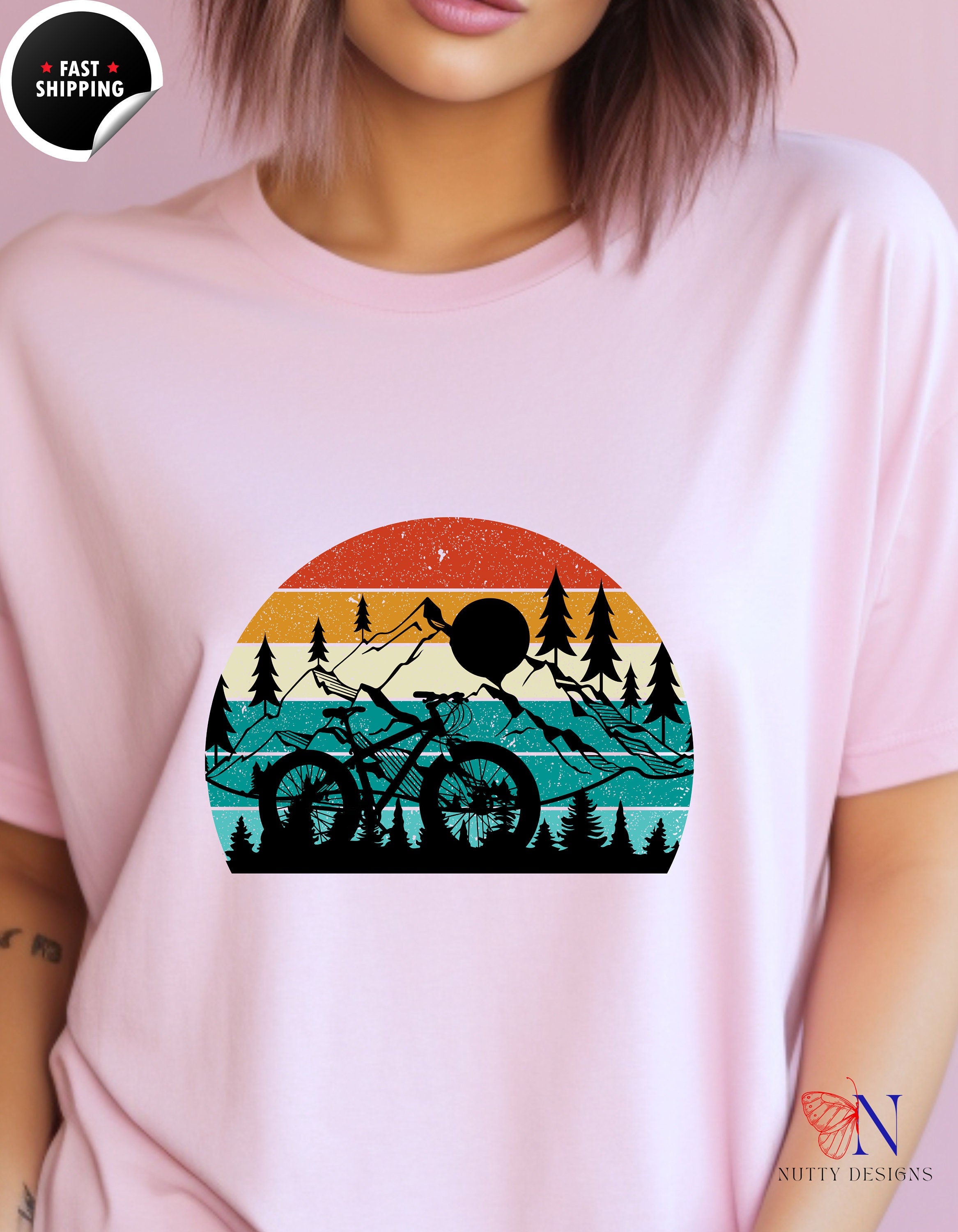 Mountain Biking Retro Cyclist Shirts Bikers Mountain Biker Bike Lov...