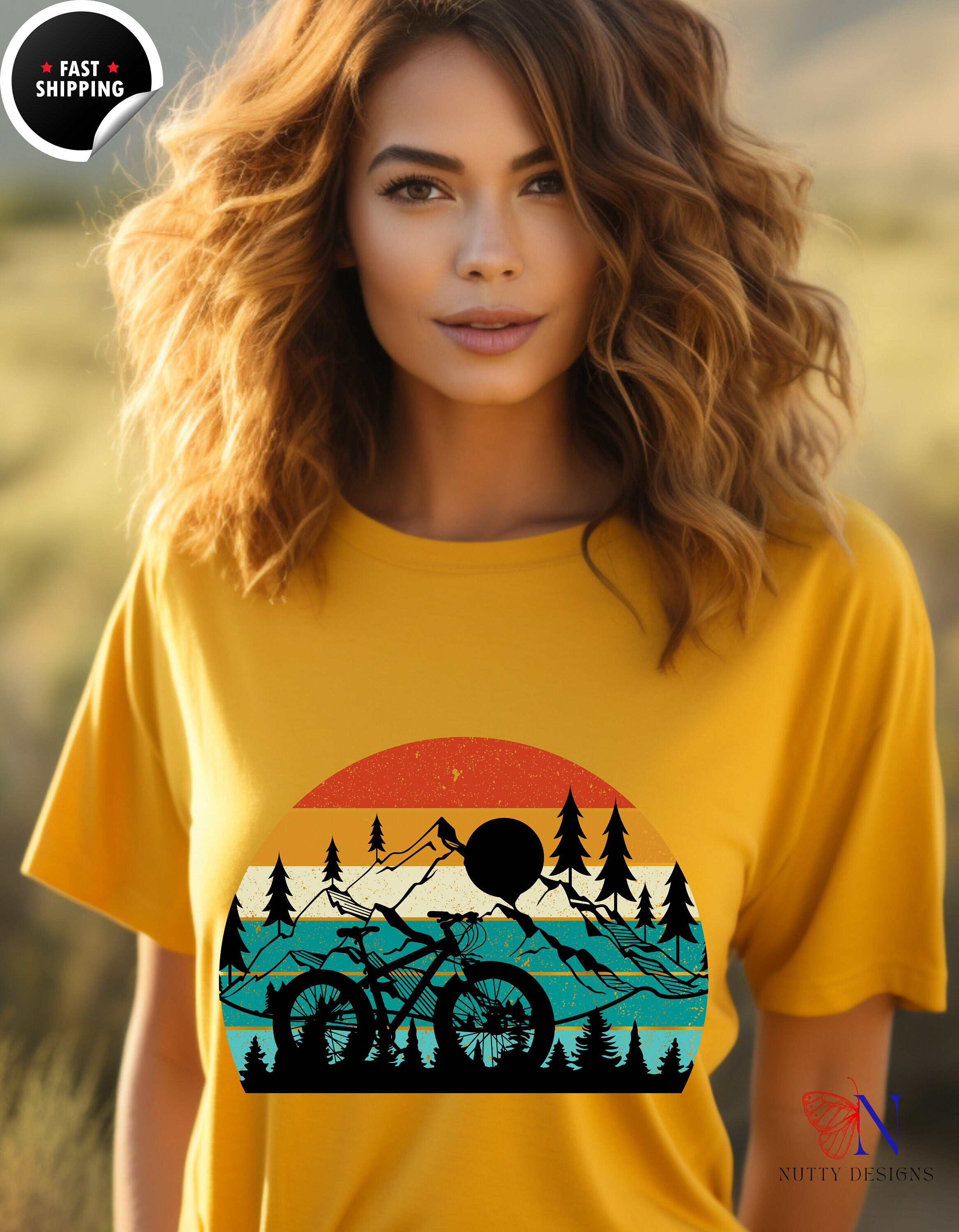 Mountain Biking Retro Cyclist Shirts Bikers Mountain Biker Bike Lov...