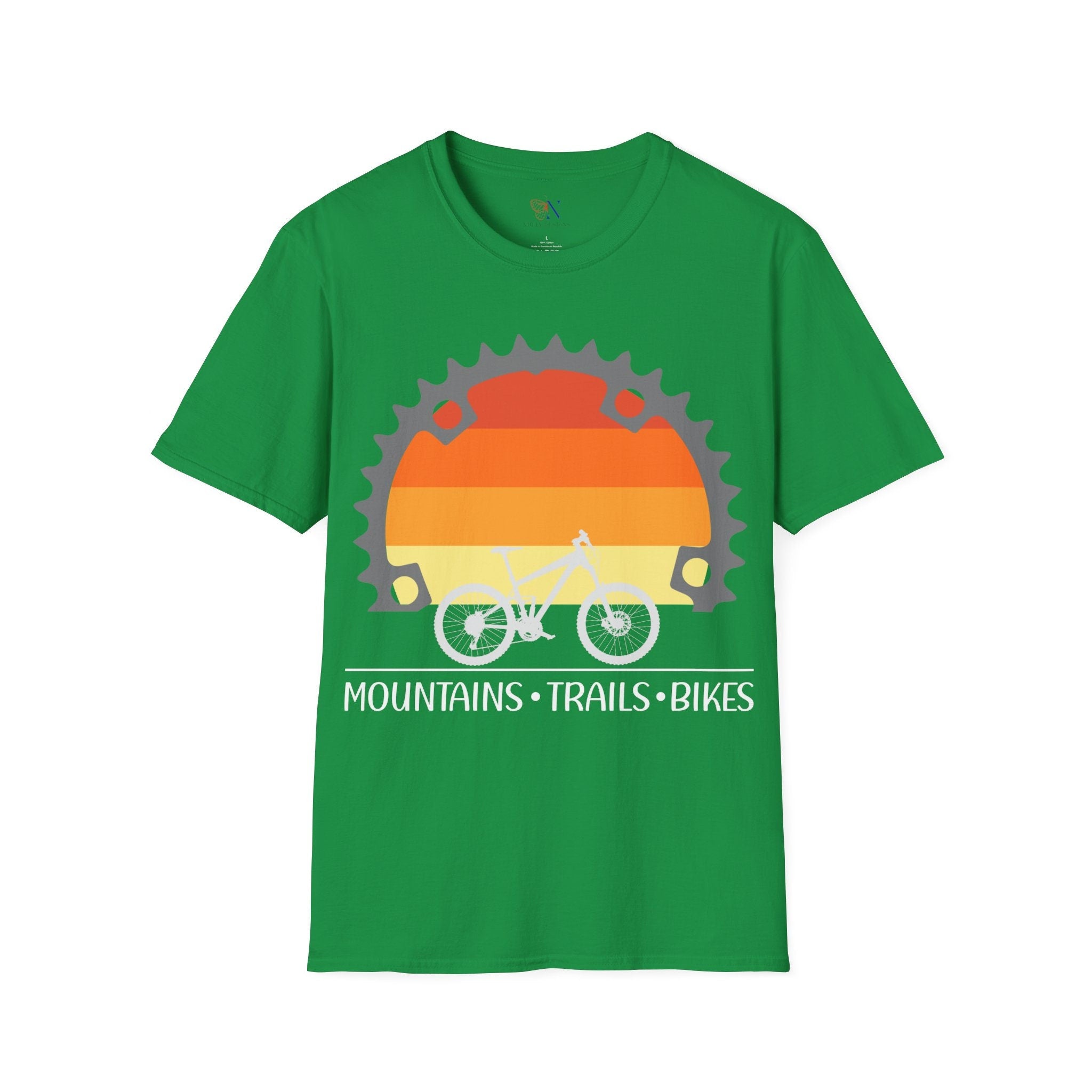 Mountains Trails Bikes Retro Style Cyclist Shirts Bikers Bike Lover...