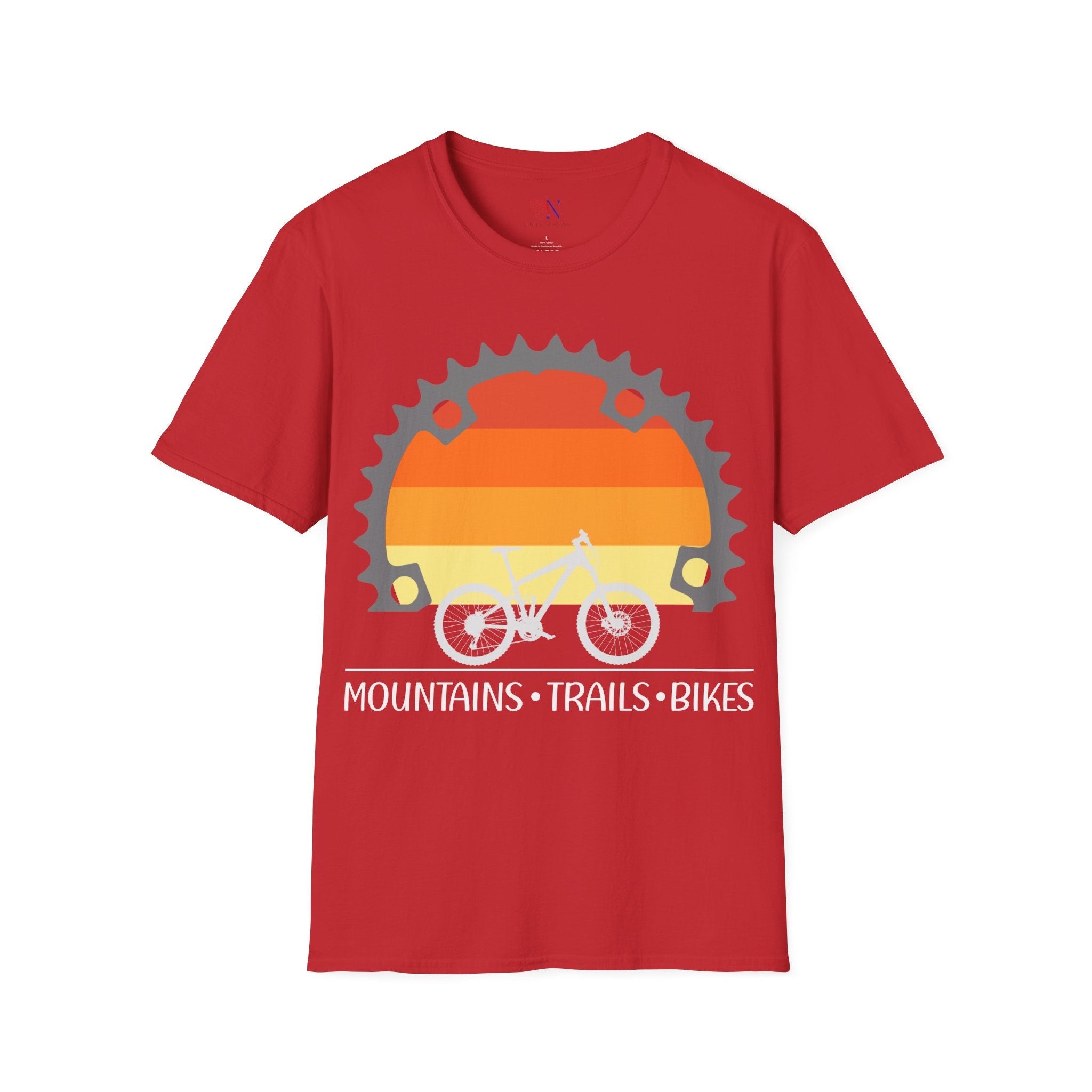Mountains Trails Bikes Retro Style Cyclist Shirts Bikers Bike Lover...