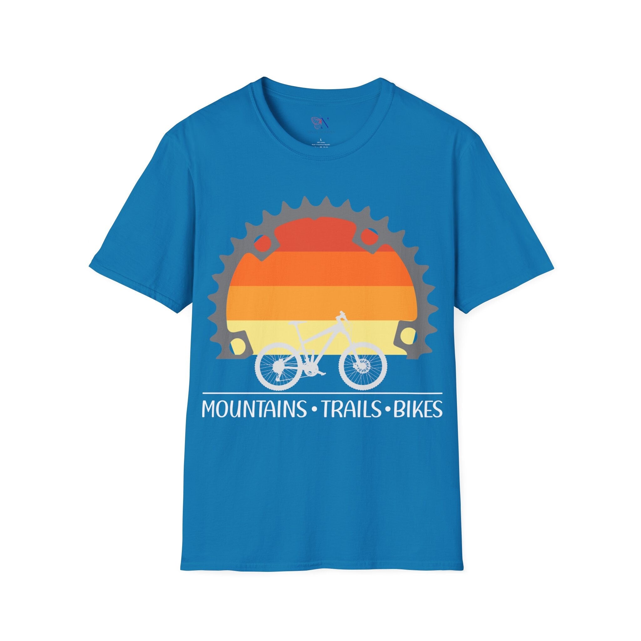 Mountains Trails Bikes Retro Style Cyclist Shirts Bikers Bike Lover...