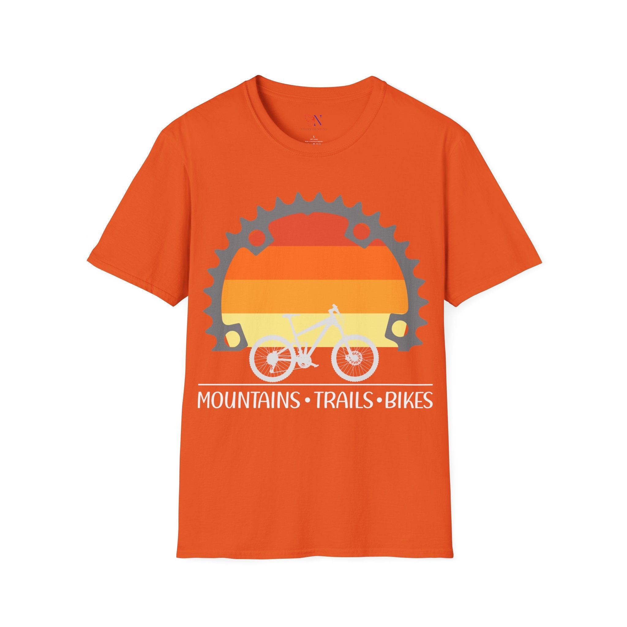 Mountains Trails Bikes Retro Style Cyclist Shirts Bikers Bike Lover...