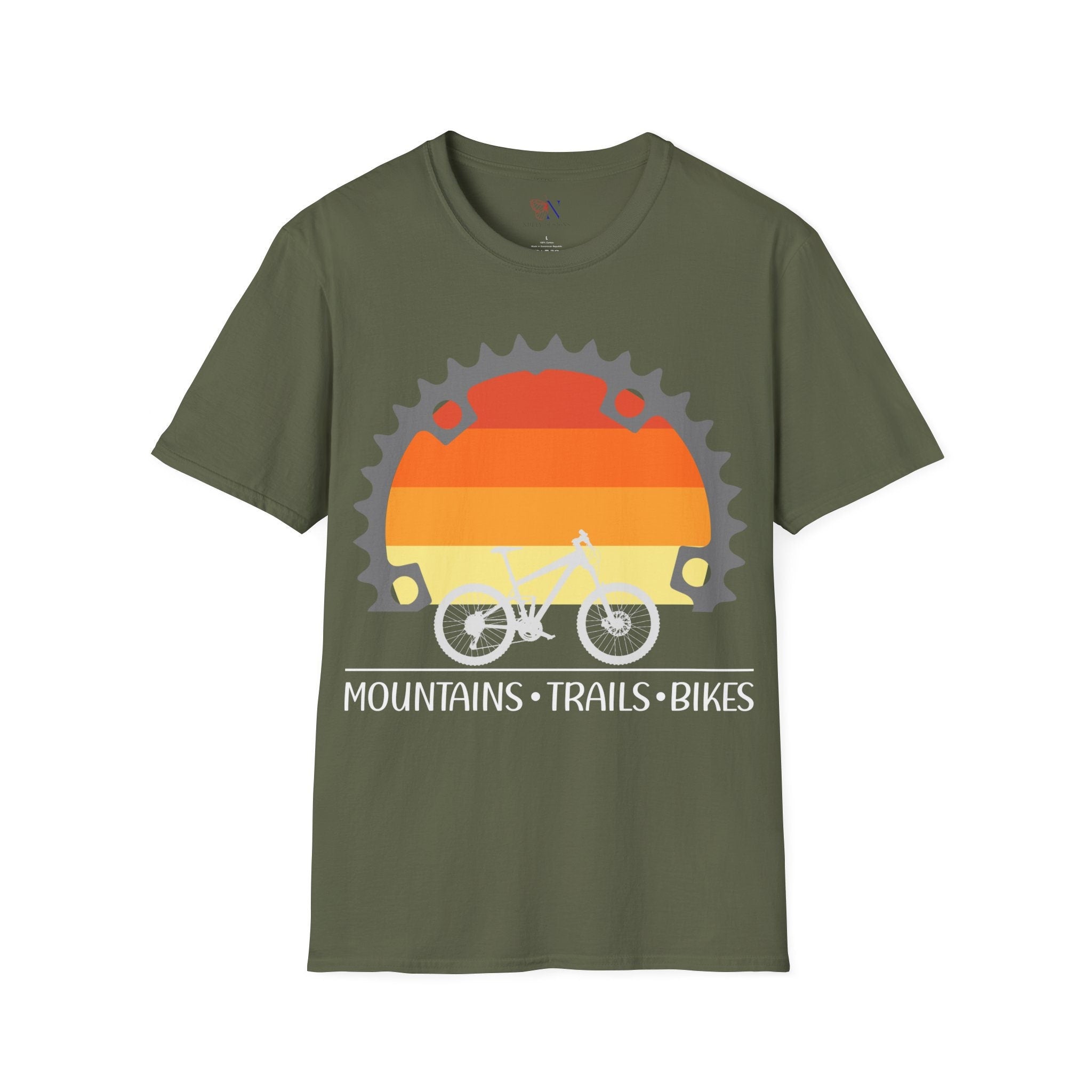 Mountains Trails Bikes Retro Style Cyclist Shirts Bikers Bike Lover...