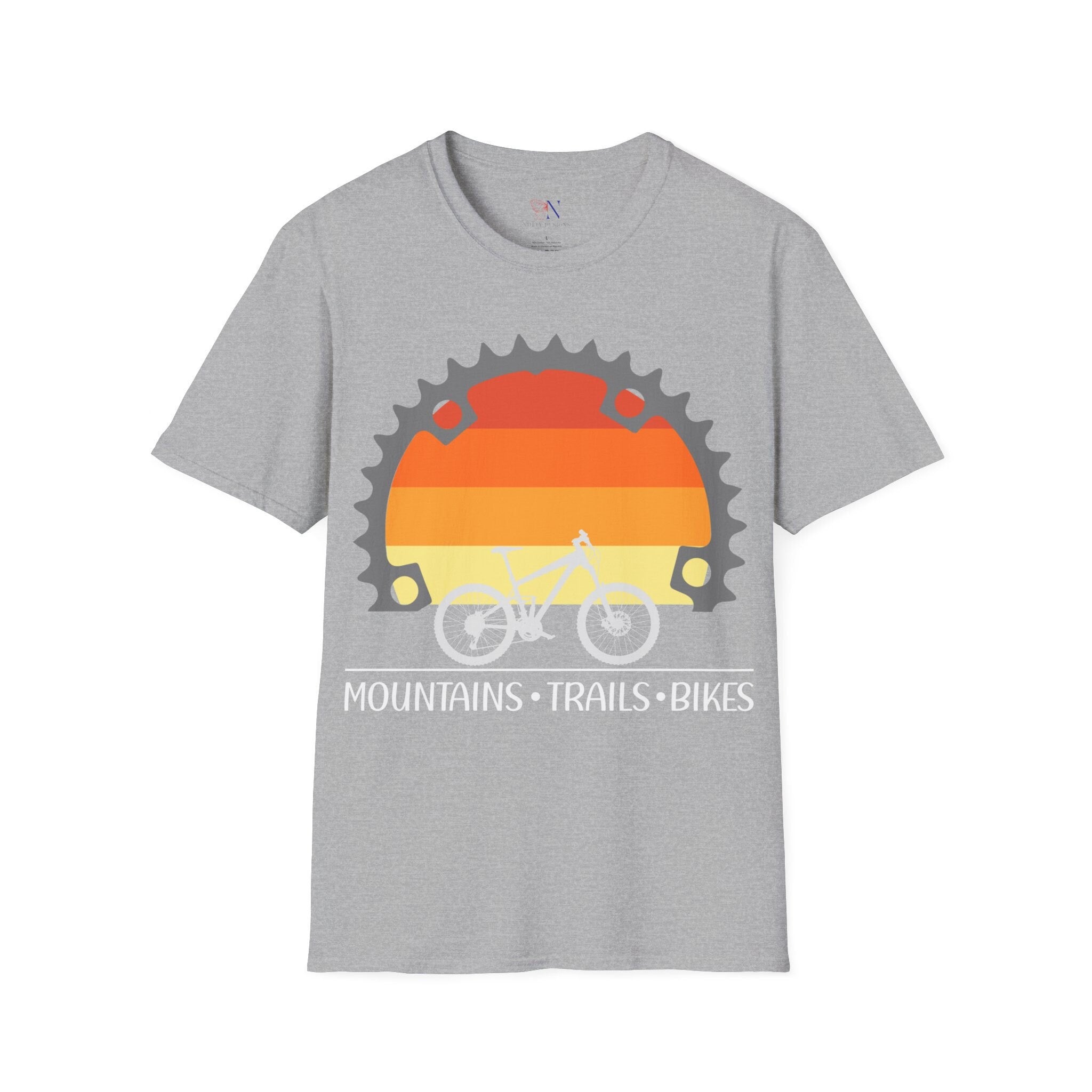 Mountains Trails Bikes Retro Style Cyclist Shirts Bikers Bike Lover...