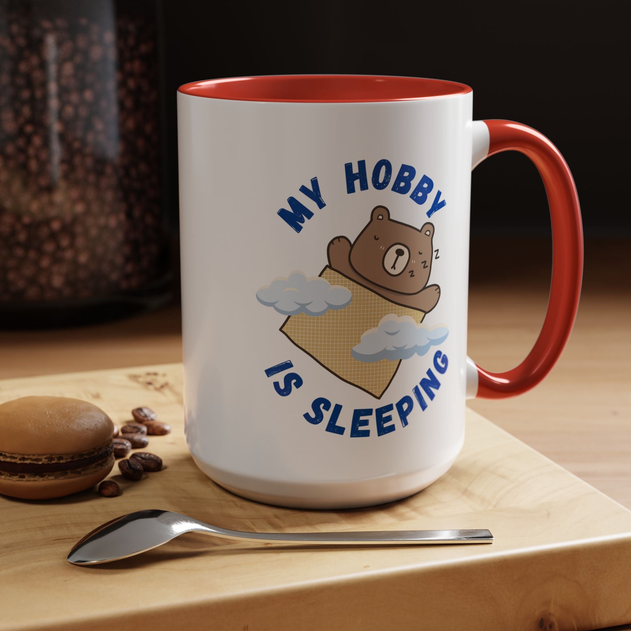 My Hobby Is Sleeping Funny Personalized Mug, Tea Coffee Mug, Accent Cup (11, 15oz), Gift Under 20, White Elephant Gift