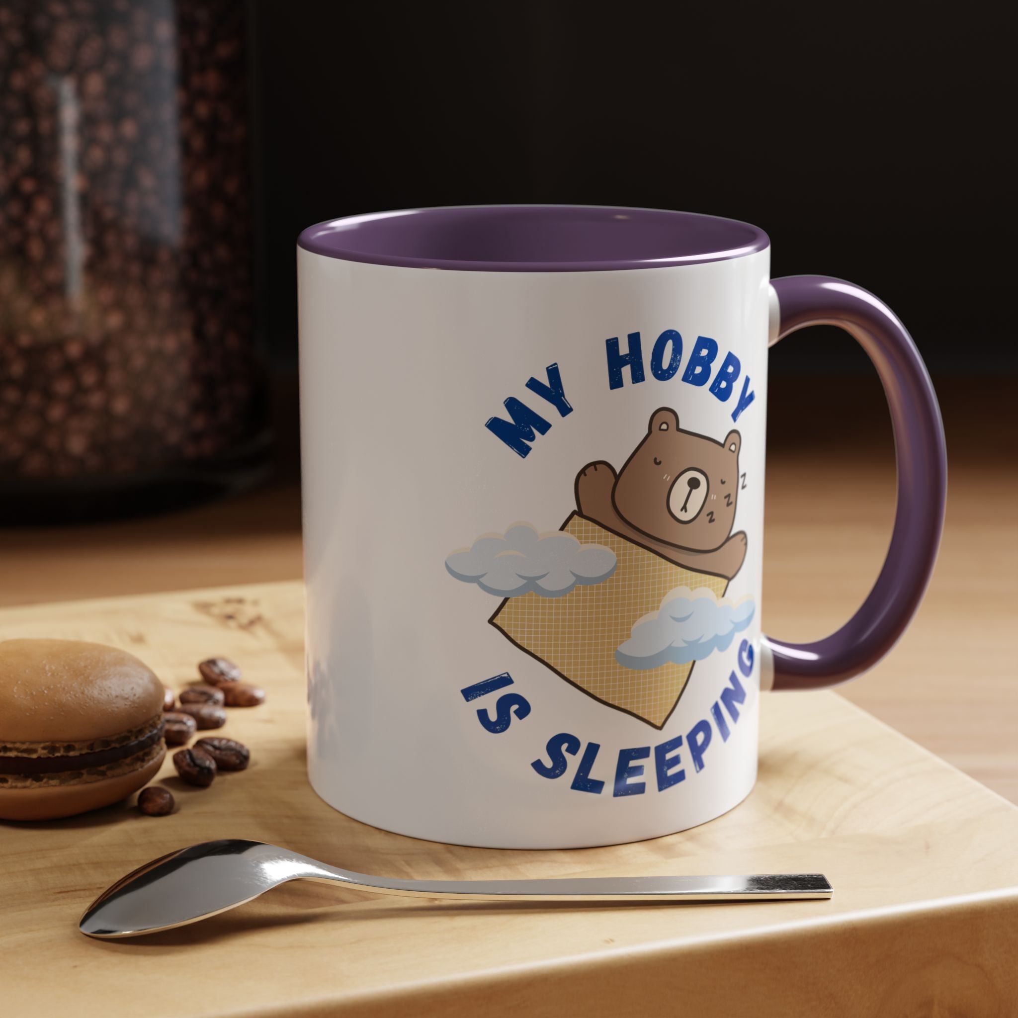My Hobby Is Sleeping Funny Personalized Mug, Tea Coffee Mug, Accent Cup (11, 15oz), Gift Under 20, White Elephant Gift
