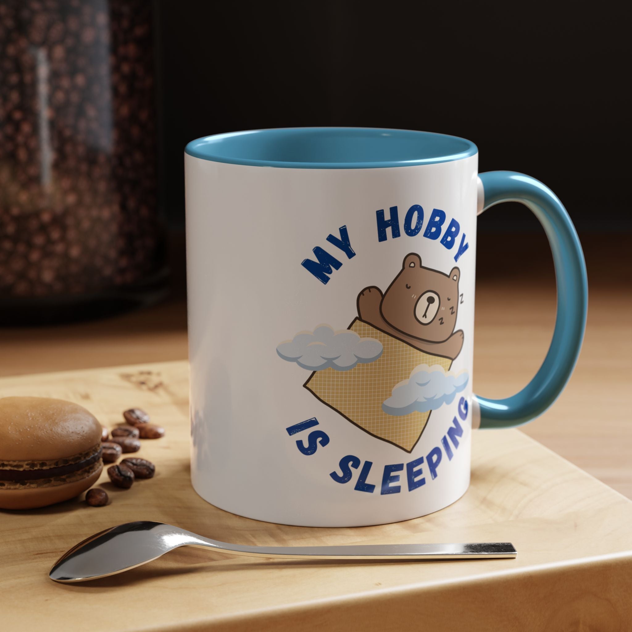 My Hobby Is Sleeping Funny Personalized Mug, Tea Coffee Mug, Accent Cup (11, 15oz), Gift Under 20, White Elephant Gift