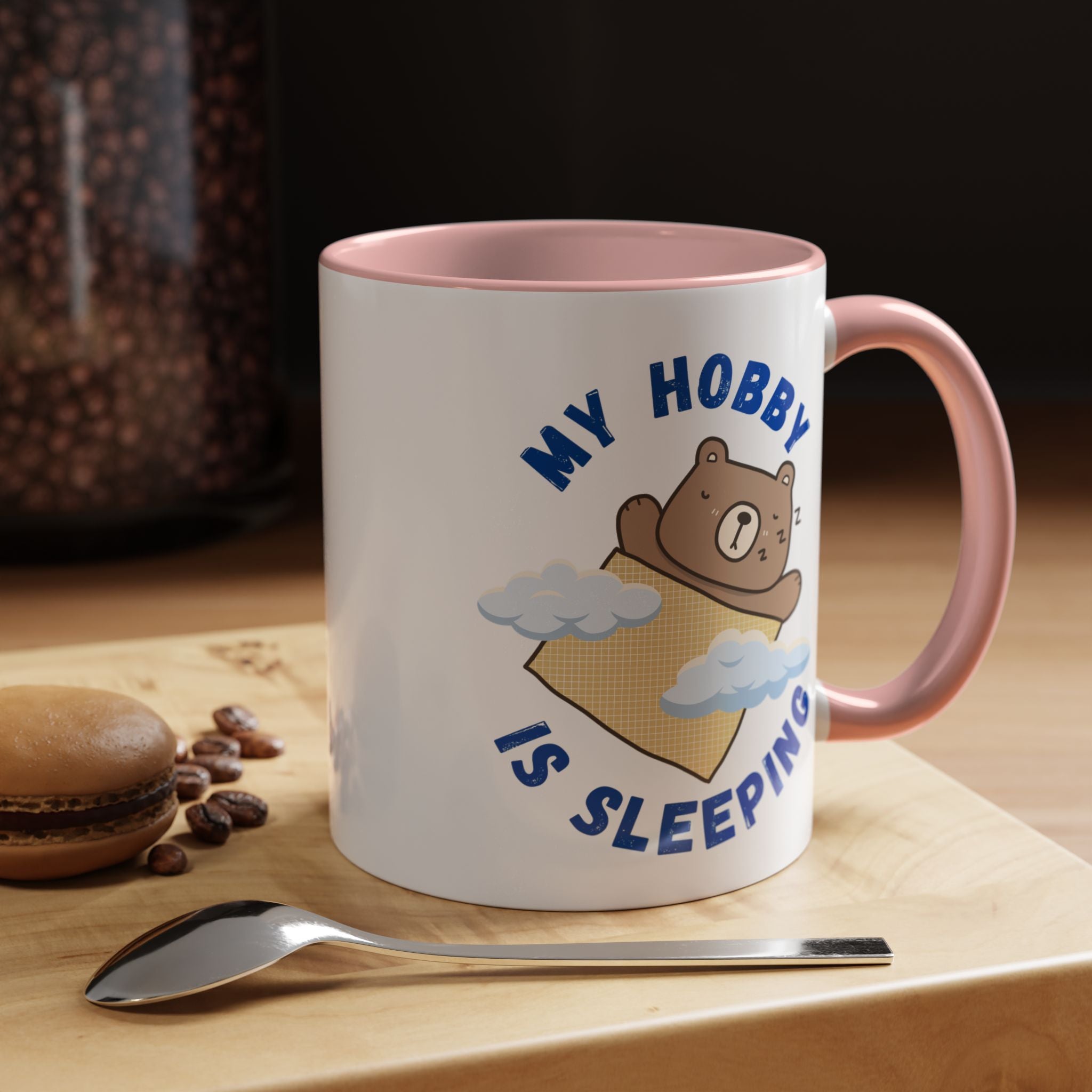 My Hobby Is Sleeping Funny Personalized Mug, Tea Coffee Mug, Accent Cup (11, 15oz), Gift Under 20, White Elephant Gift