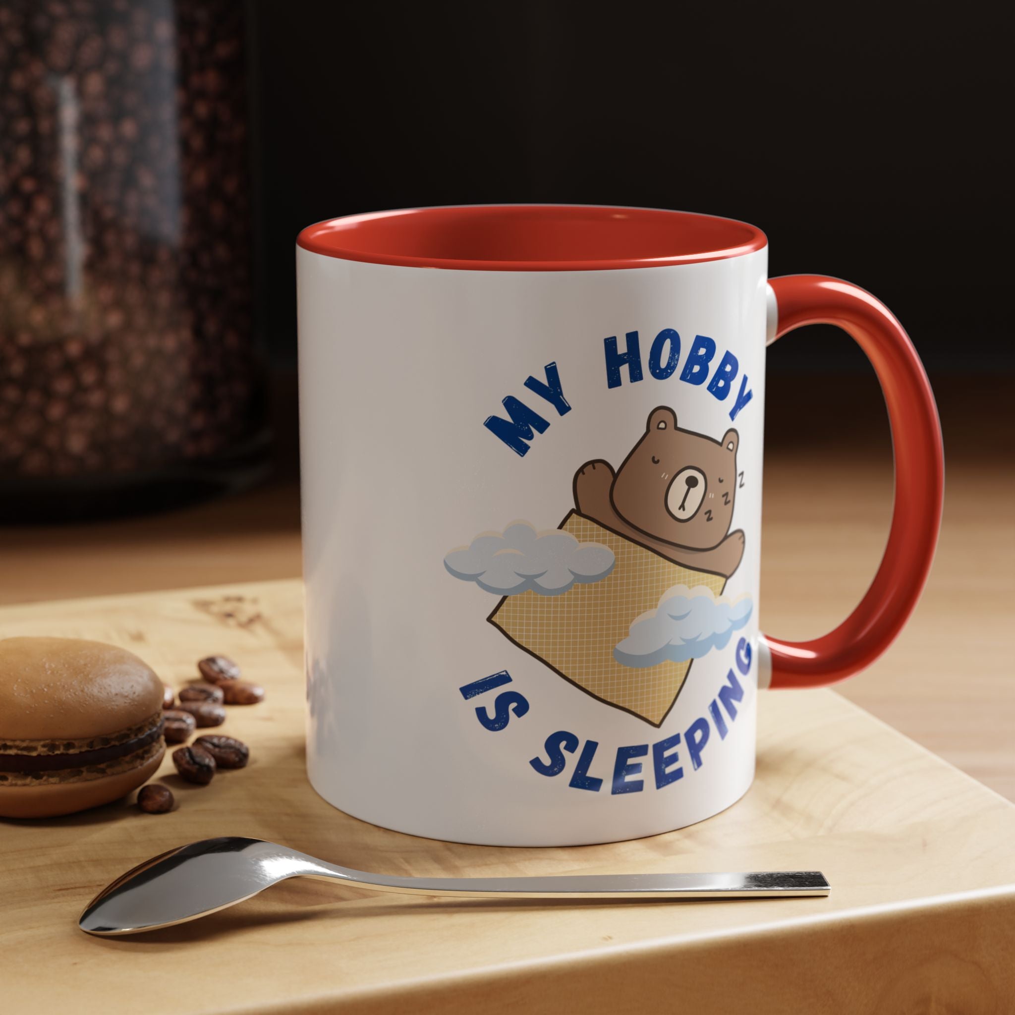 My Hobby Is Sleeping Funny Personalized Mug, Tea Coffee Mug, Accent Cup (11, 15oz), Gift Under 20, White Elephant Gift