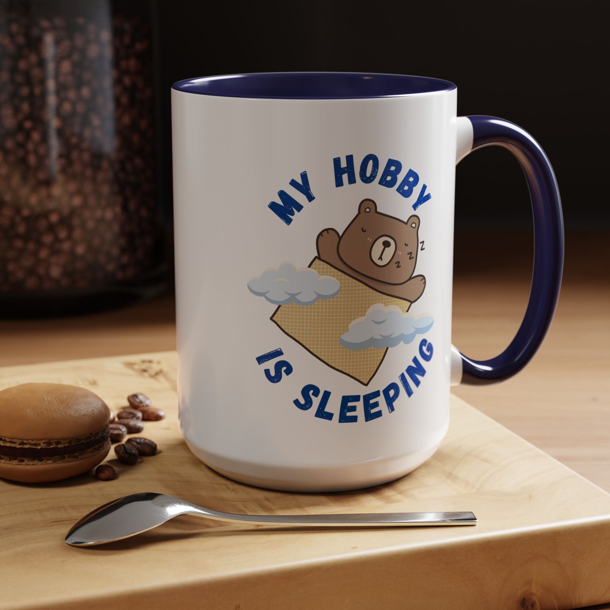 My Hobby Is Sleeping Funny Personalized Mug, Tea Coffee Mug, Accent Cup (11, 15oz), Gift Under 20, White Elephant Gift