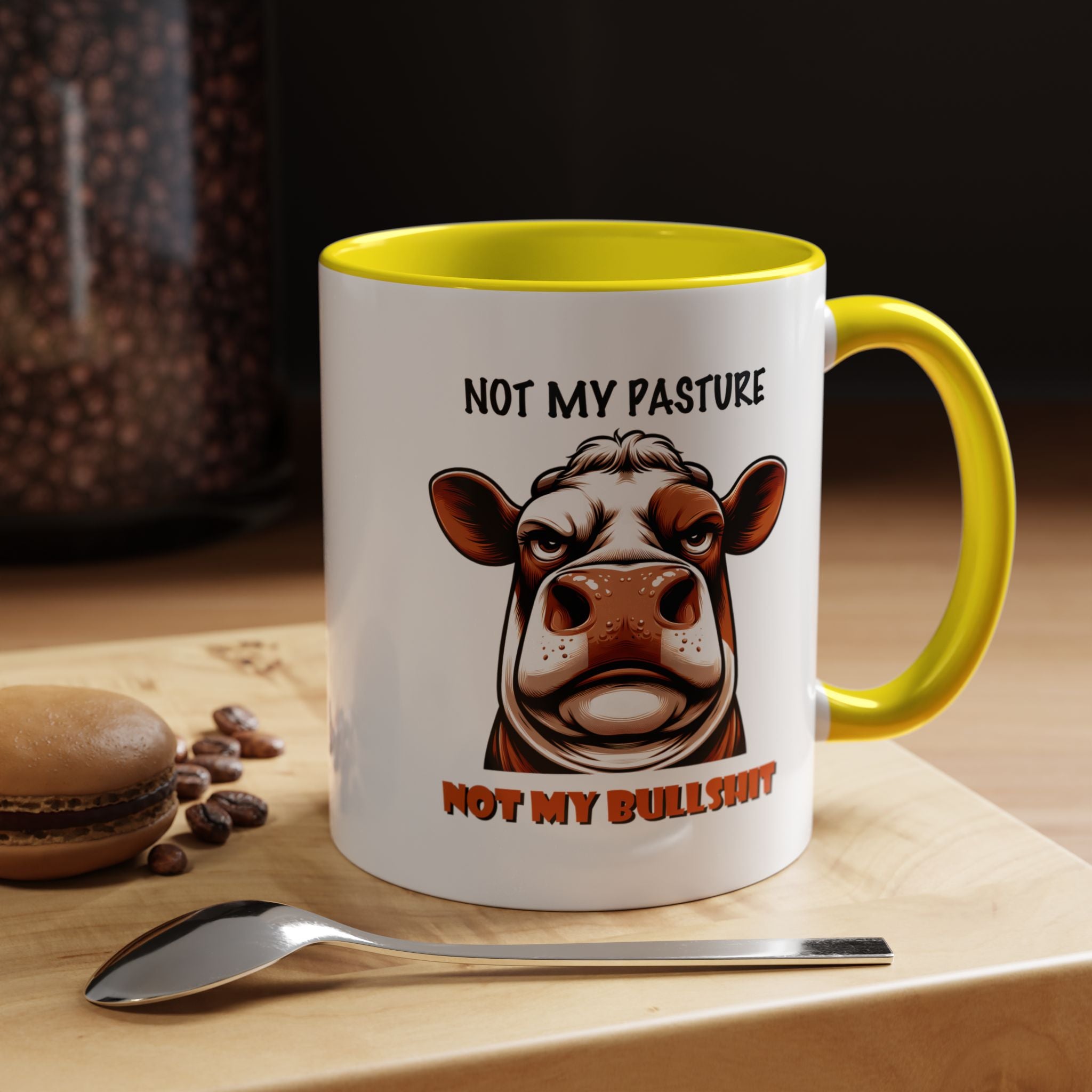 Not My Pasture Not My Bullshit | Funny Coffee Mug, Sarcastic Tea Cup, Unique Gift Idea