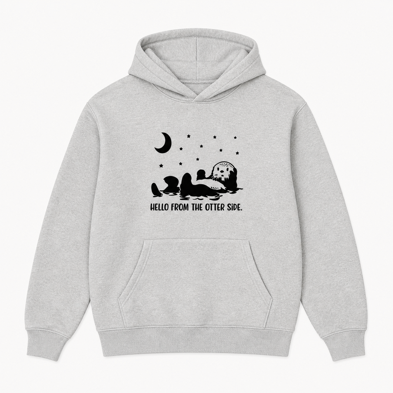 Hello From the Otter Side sport grey hoodie front product image