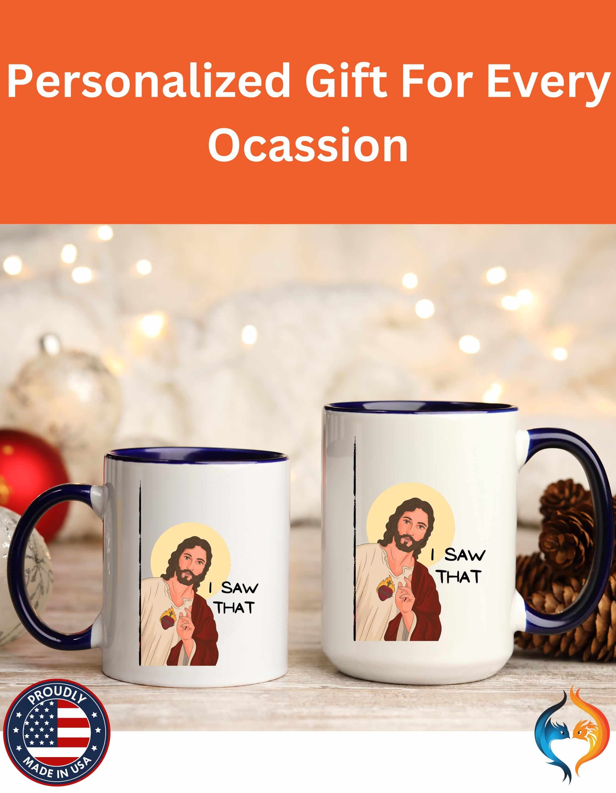 Jesus Peeking I Saw That 15Oz Great Atheists Faith Lovers Under Per...