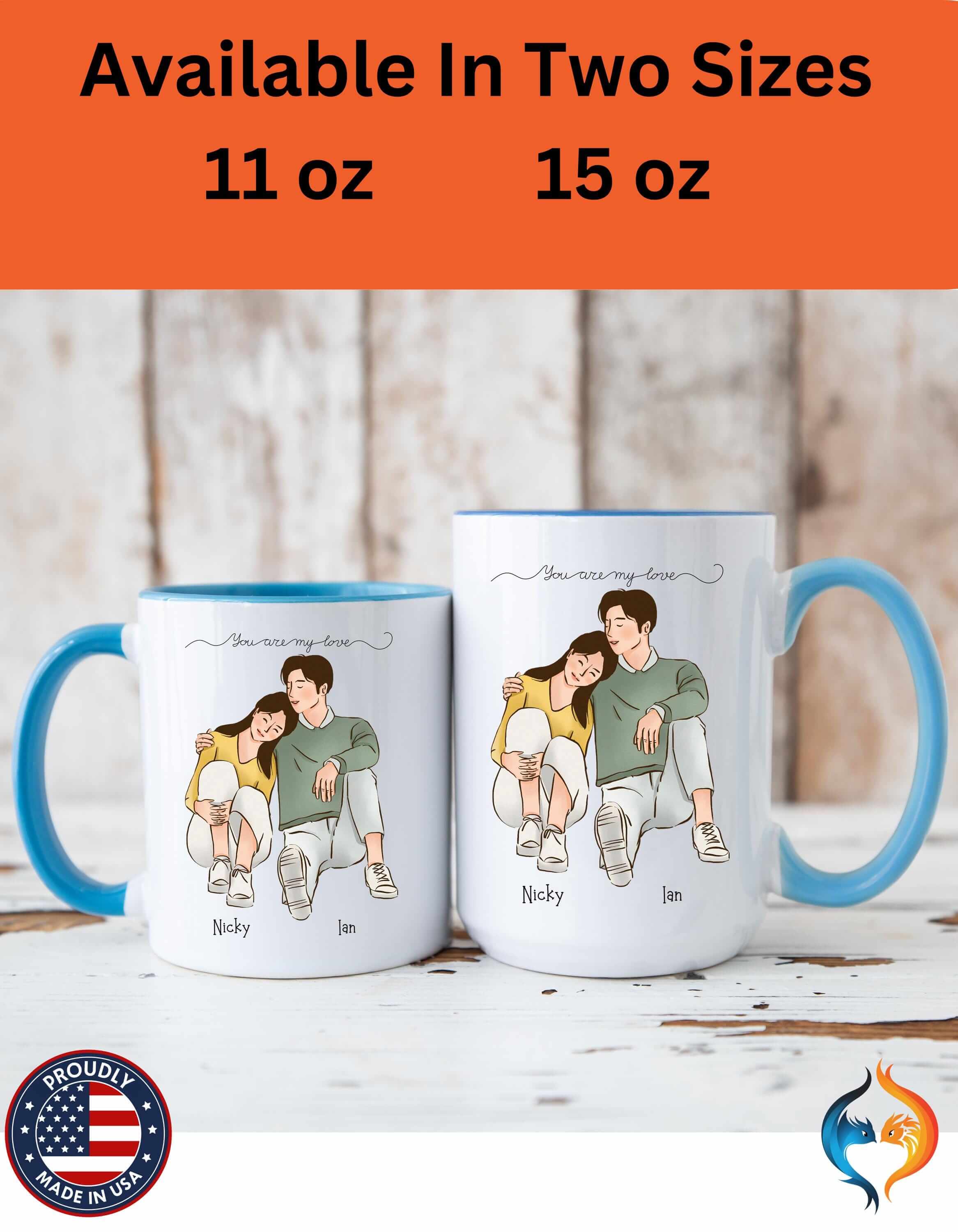 You Are My Love 15Oz Couples Personalized Valentine's Mug