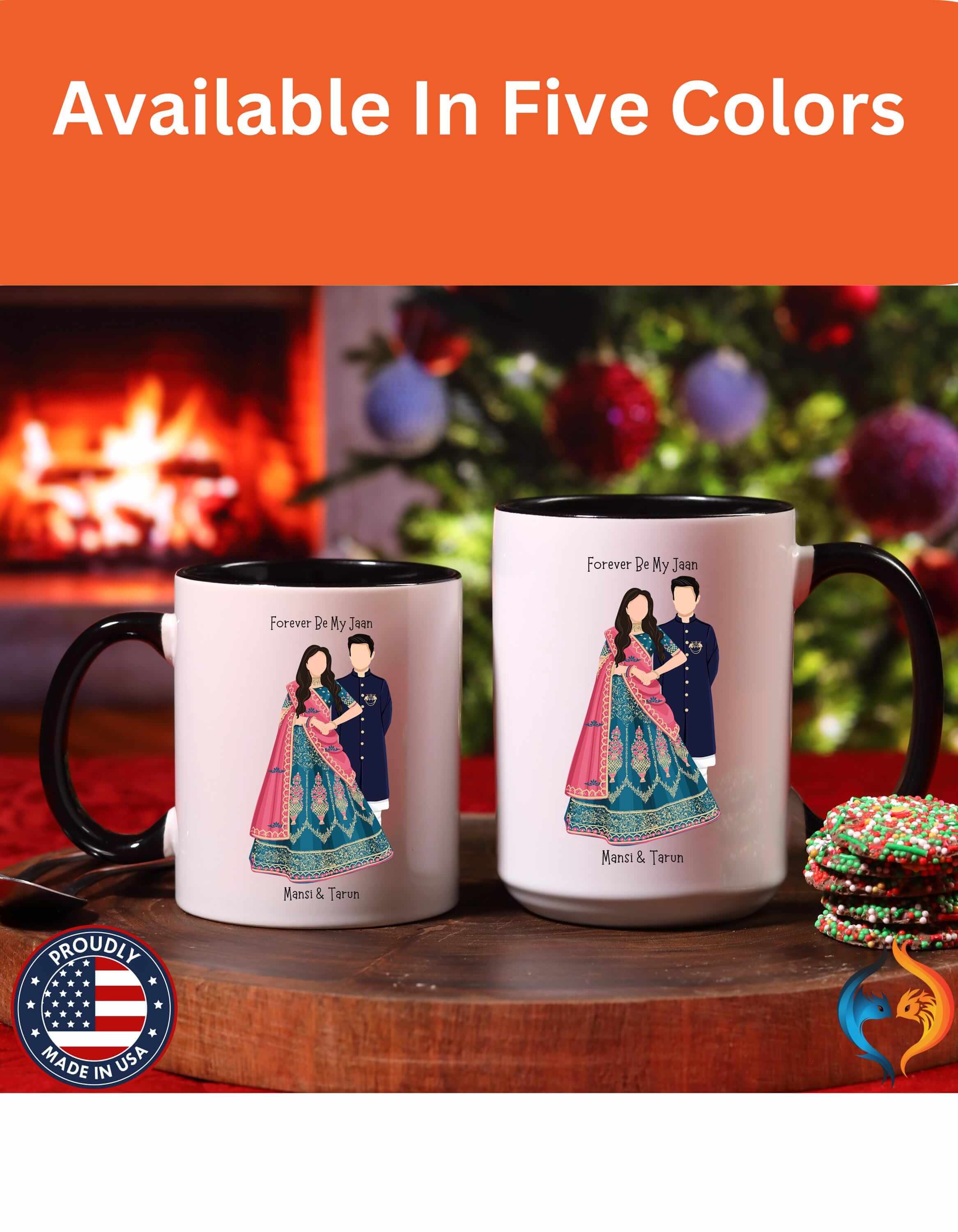 Forever Be My Jaan India Desi Couples 15Oz Couples Personalized Fun...