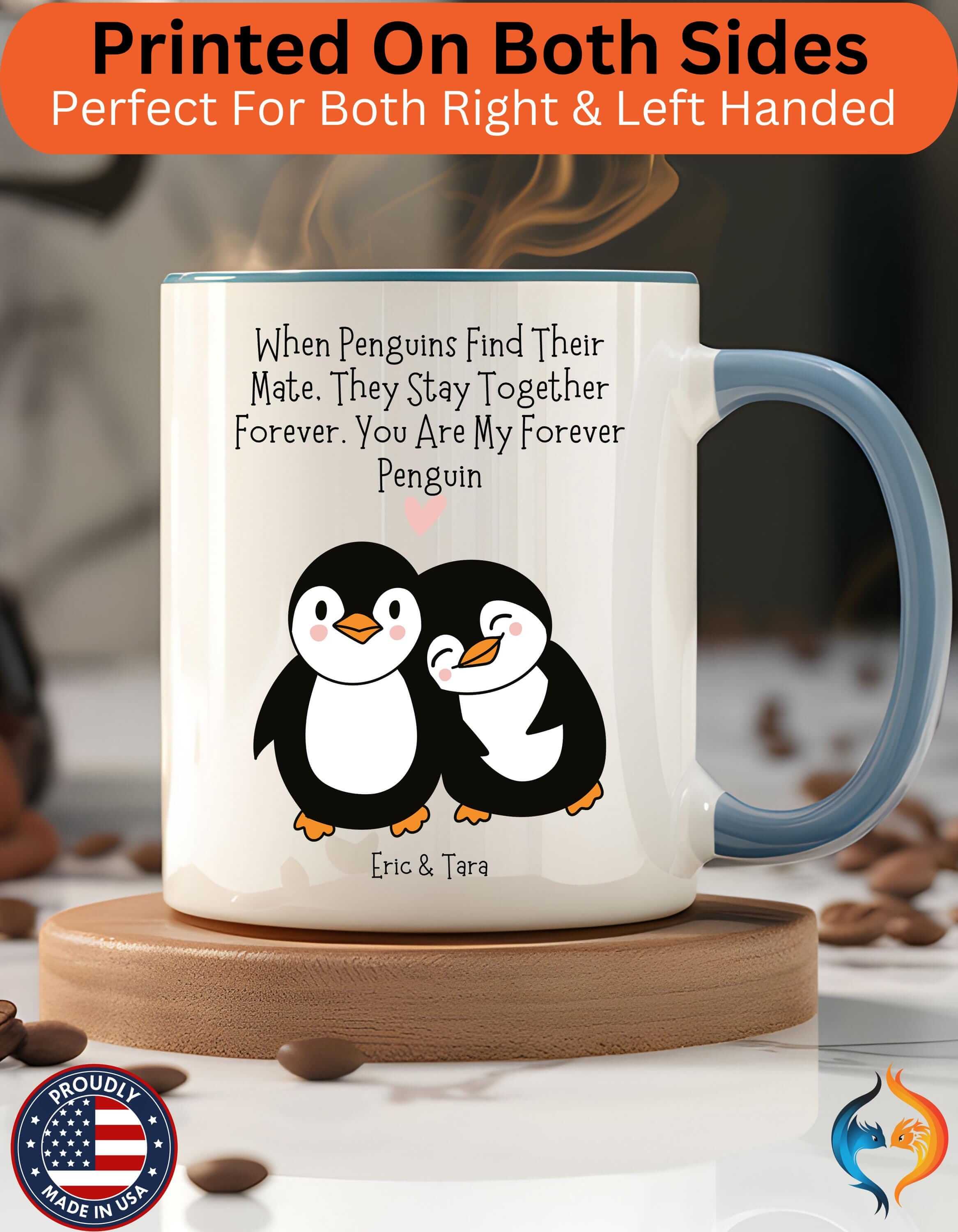 You Are My Forever Penguin 15Oz Couples Personalized Valentine's Mug