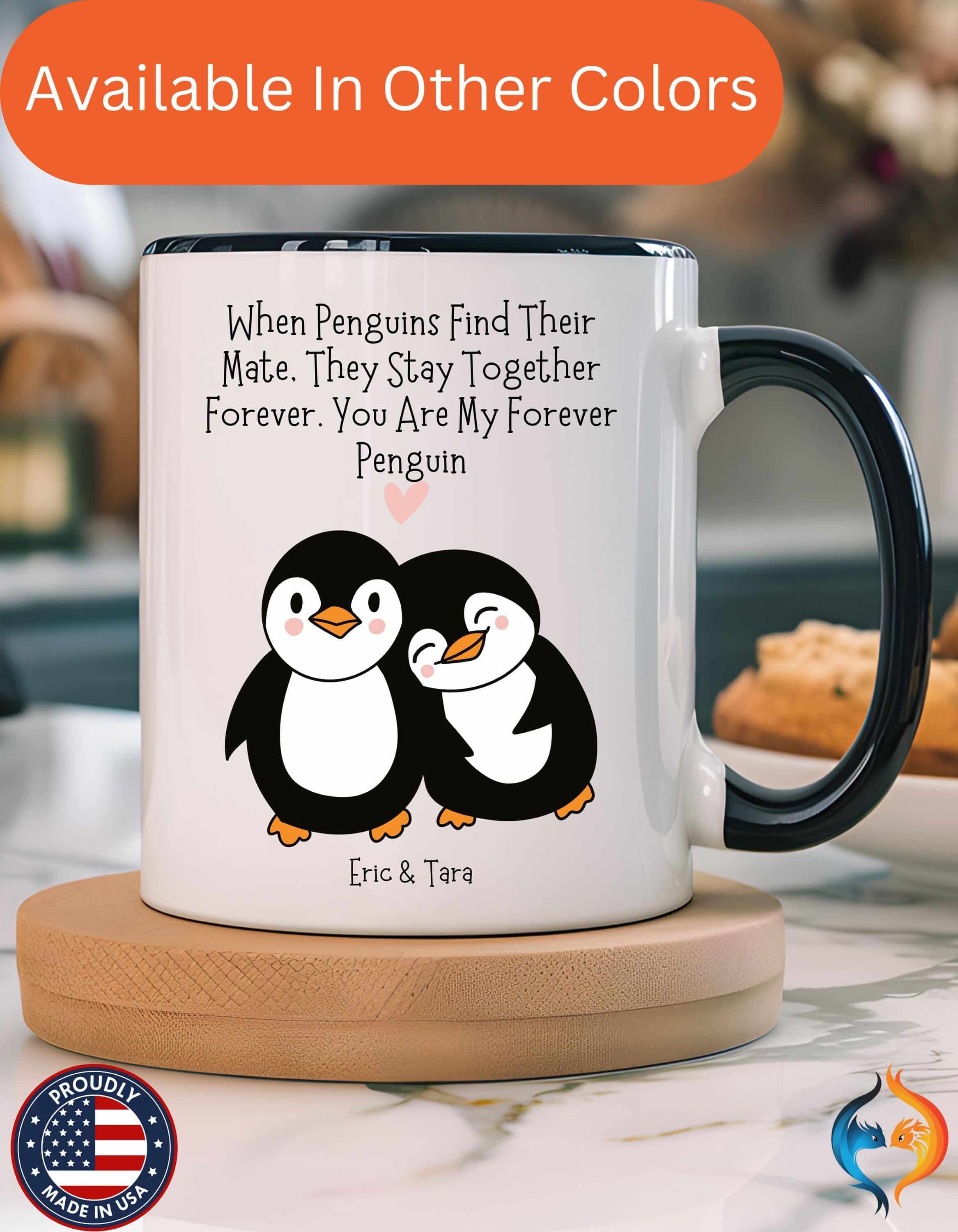 You Are My Forever Penguin 15Oz Couples Personalized Valentine's Mug