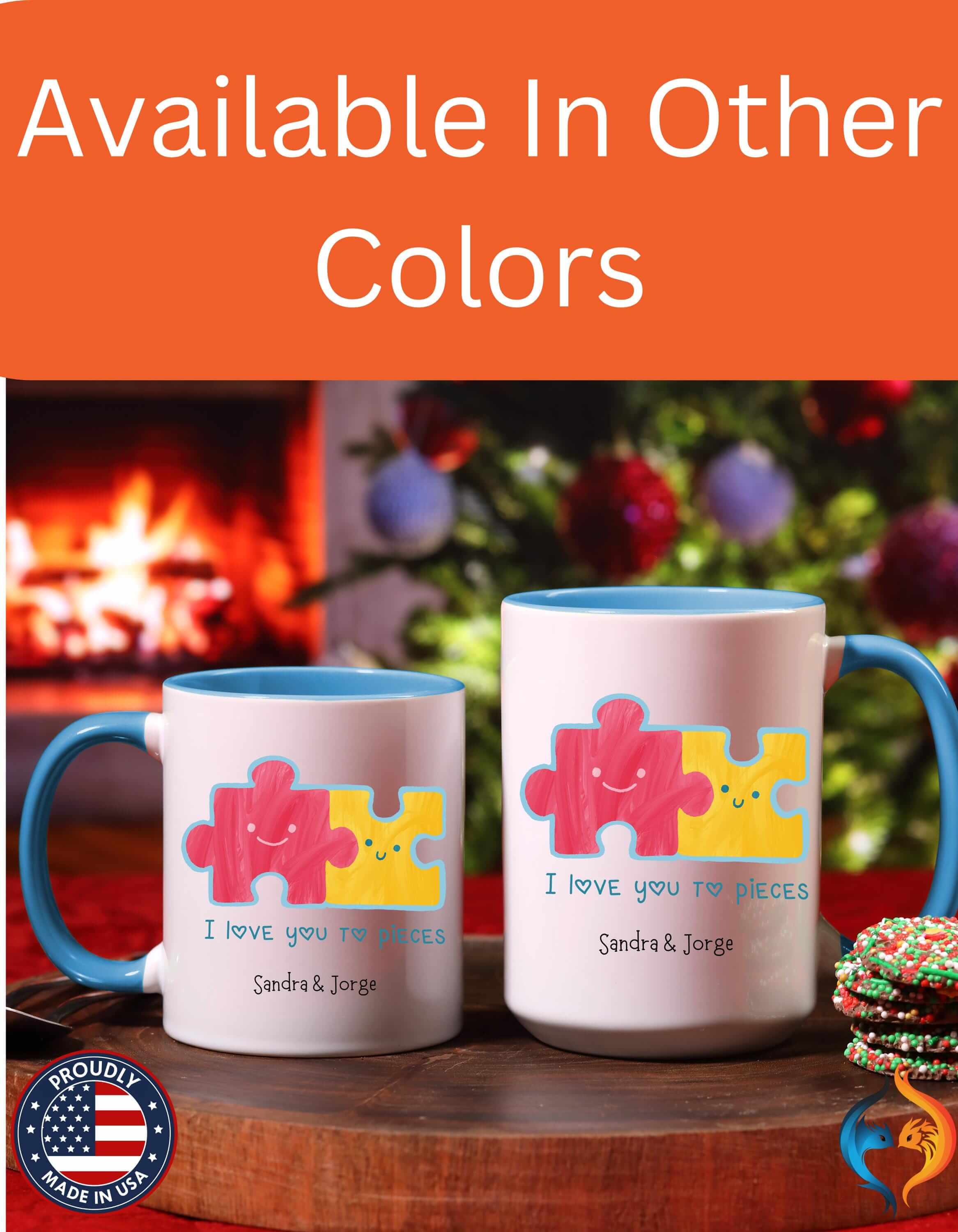 I Love You To Pieces 15Oz Couples Personalized Funny Valentine's Mug