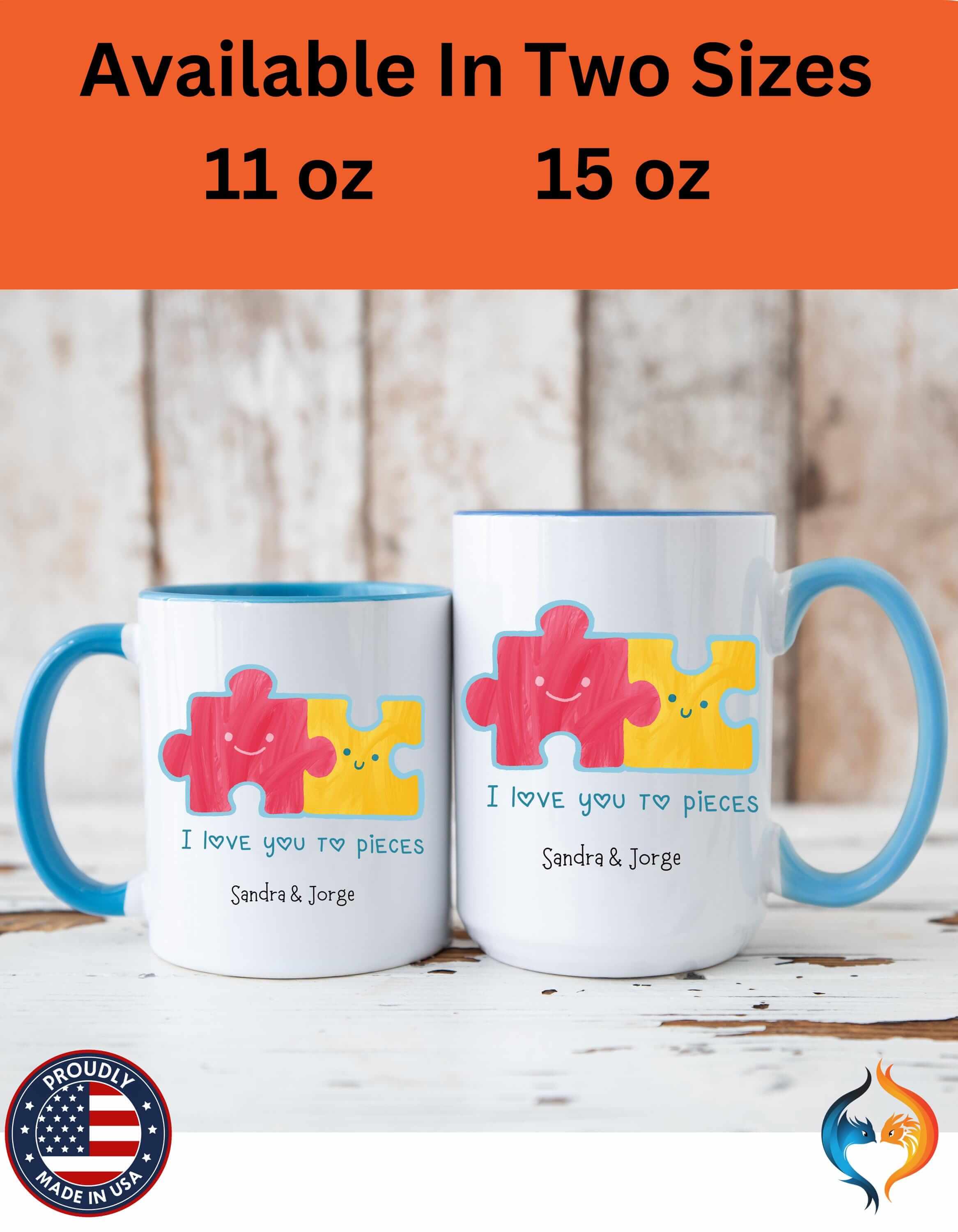 I Love You To Pieces 15Oz Couples Personalized Funny Valentine's Mug