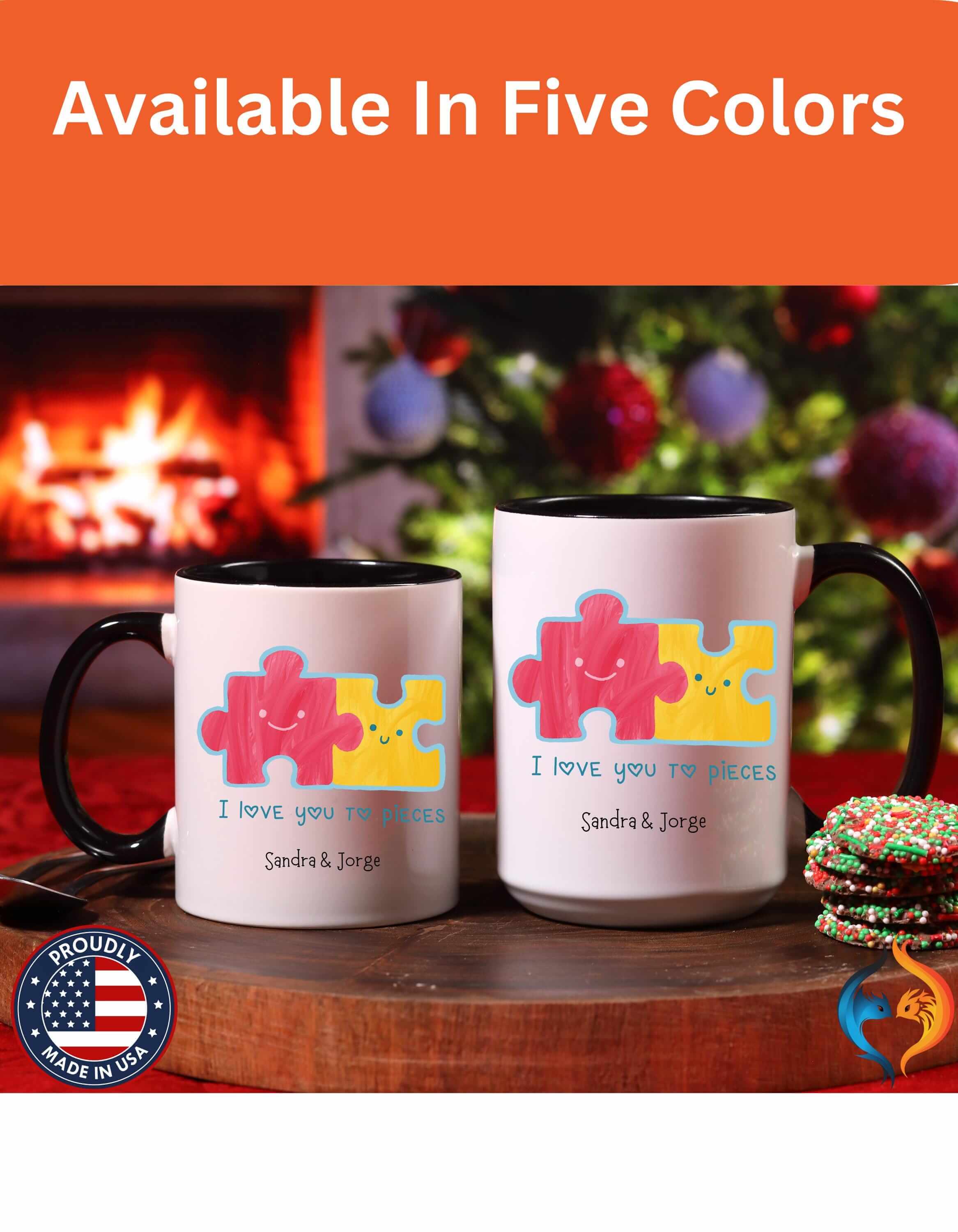 I Love You To Pieces 15Oz Couples Personalized Funny Valentine's Mug