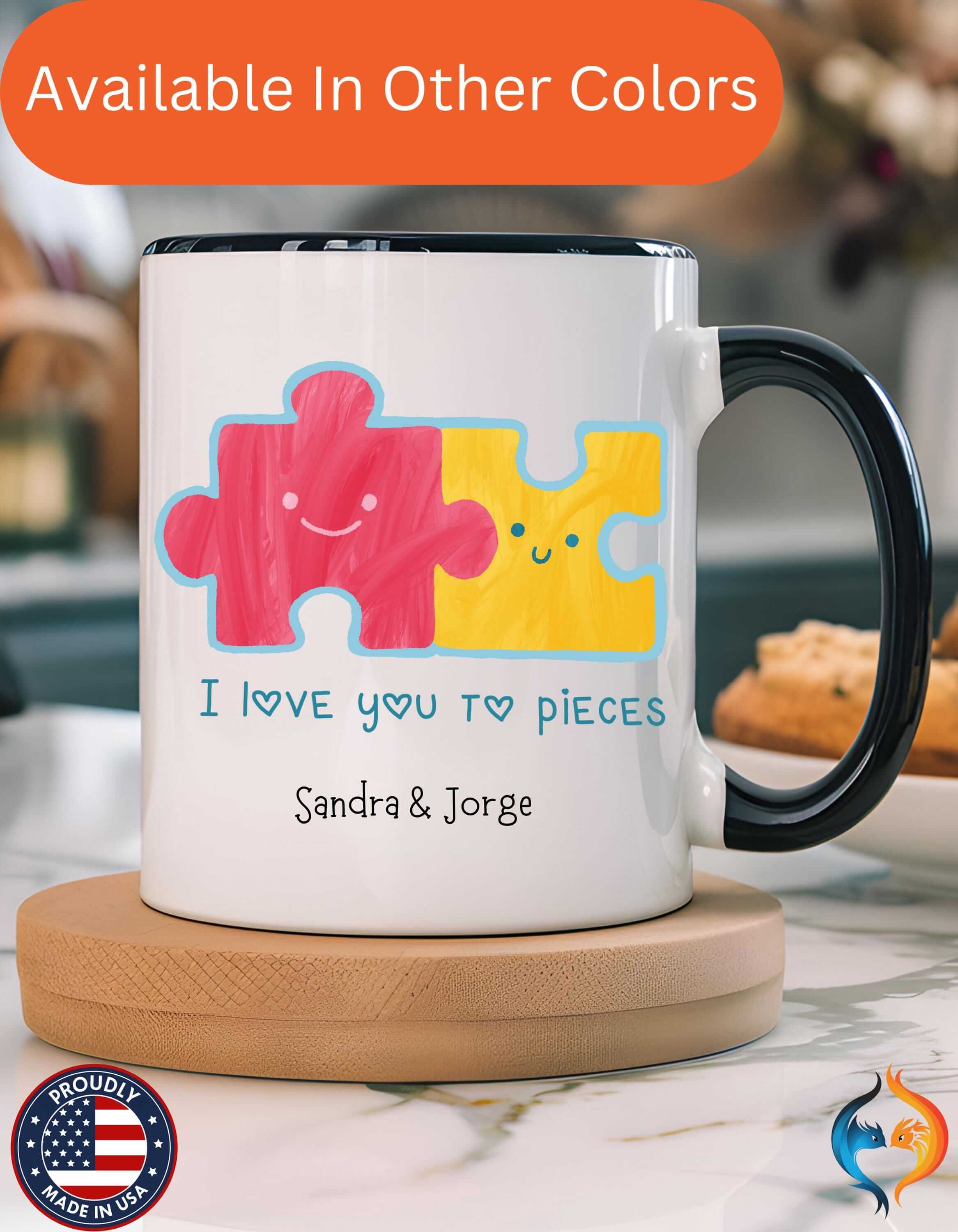 I Love You To Pieces 15Oz Couples Personalized Funny Valentine's Mug