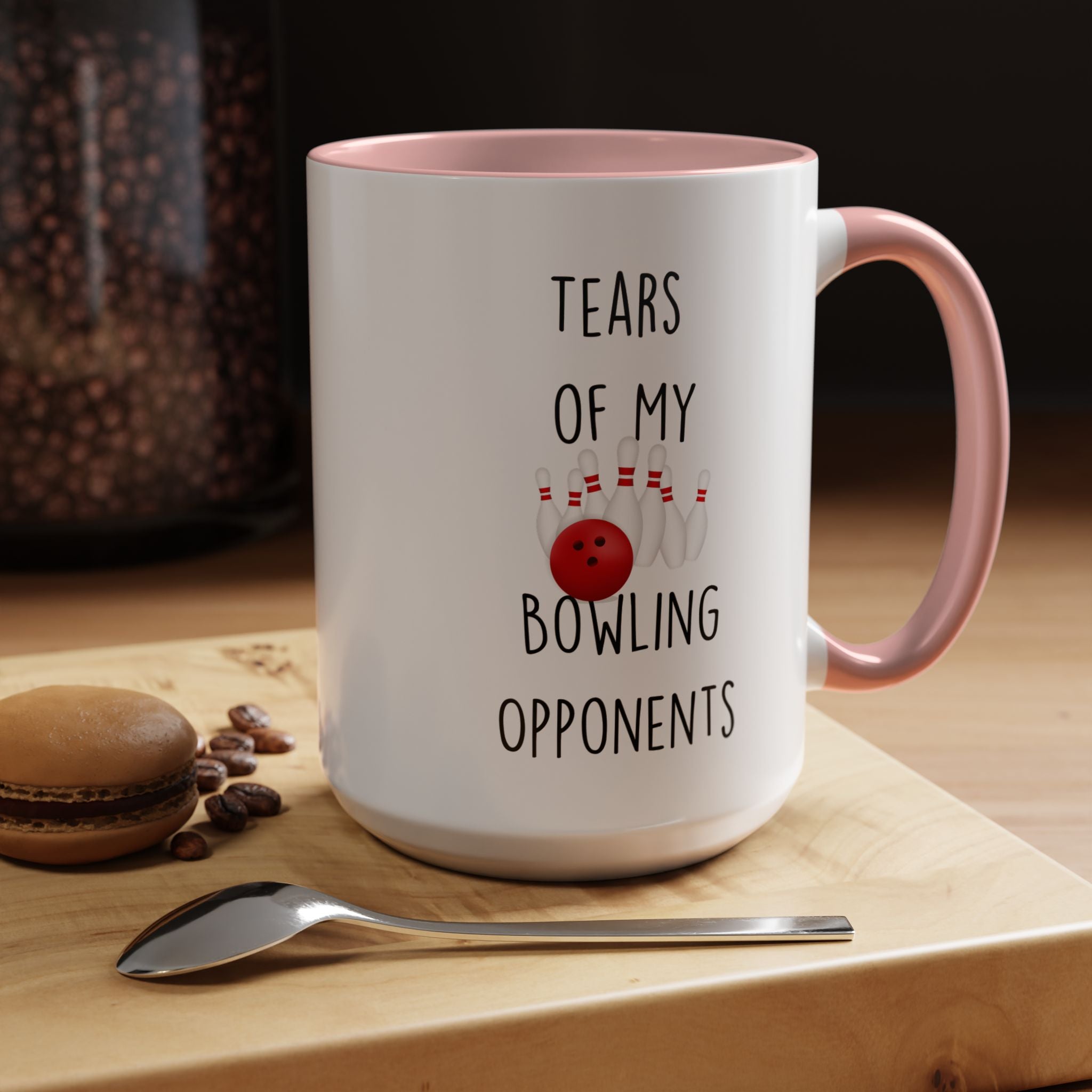 Funny Coffee Mug, Personalized Mug, Tears Of My Bowling Opponents, Accent Cup (11, 15oz), Sarcastic Mug,  Tea Coffee Cup, Gift Under 20