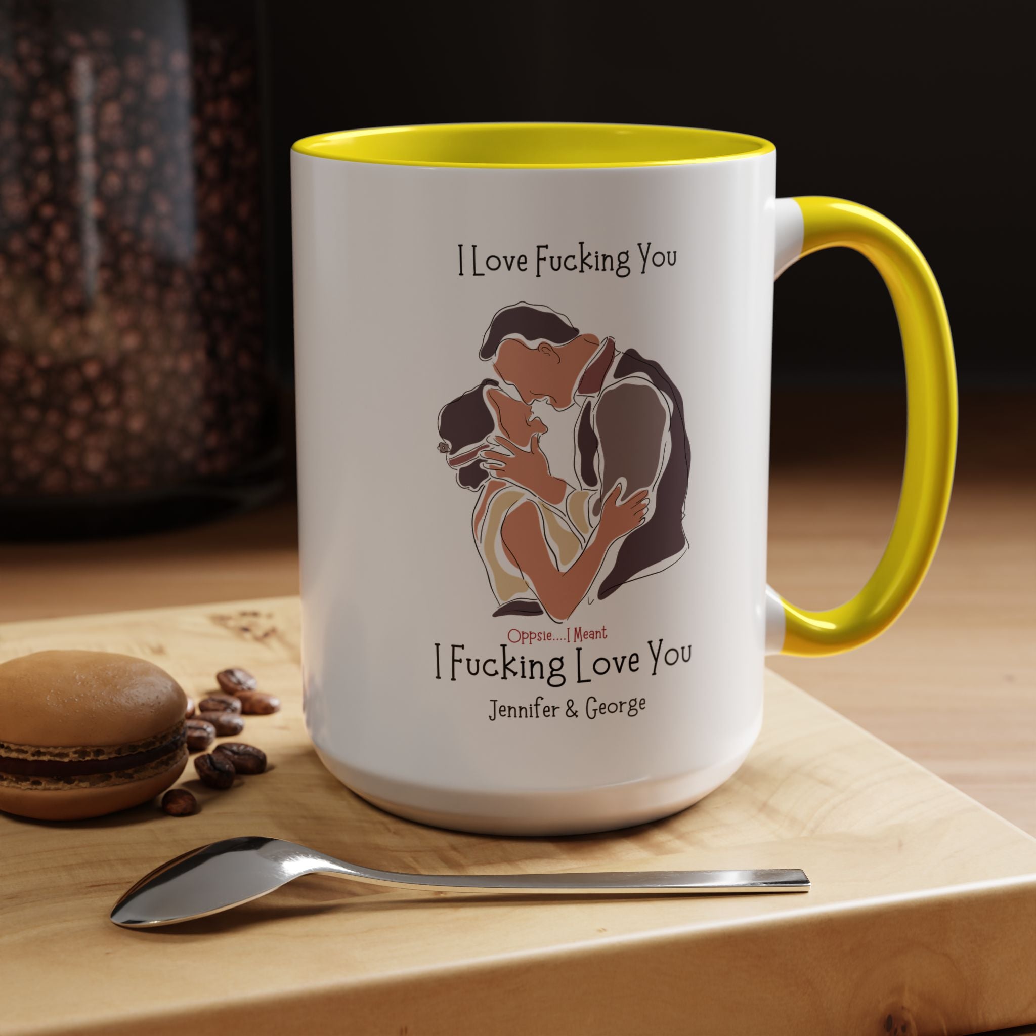 I Love Fucking You Dirty Valentine Gift, Personalized Romantic Mug,  Accent Cup 11/15oz, Anniversary Wedding  Gift, Couple V-Day Gift Mug