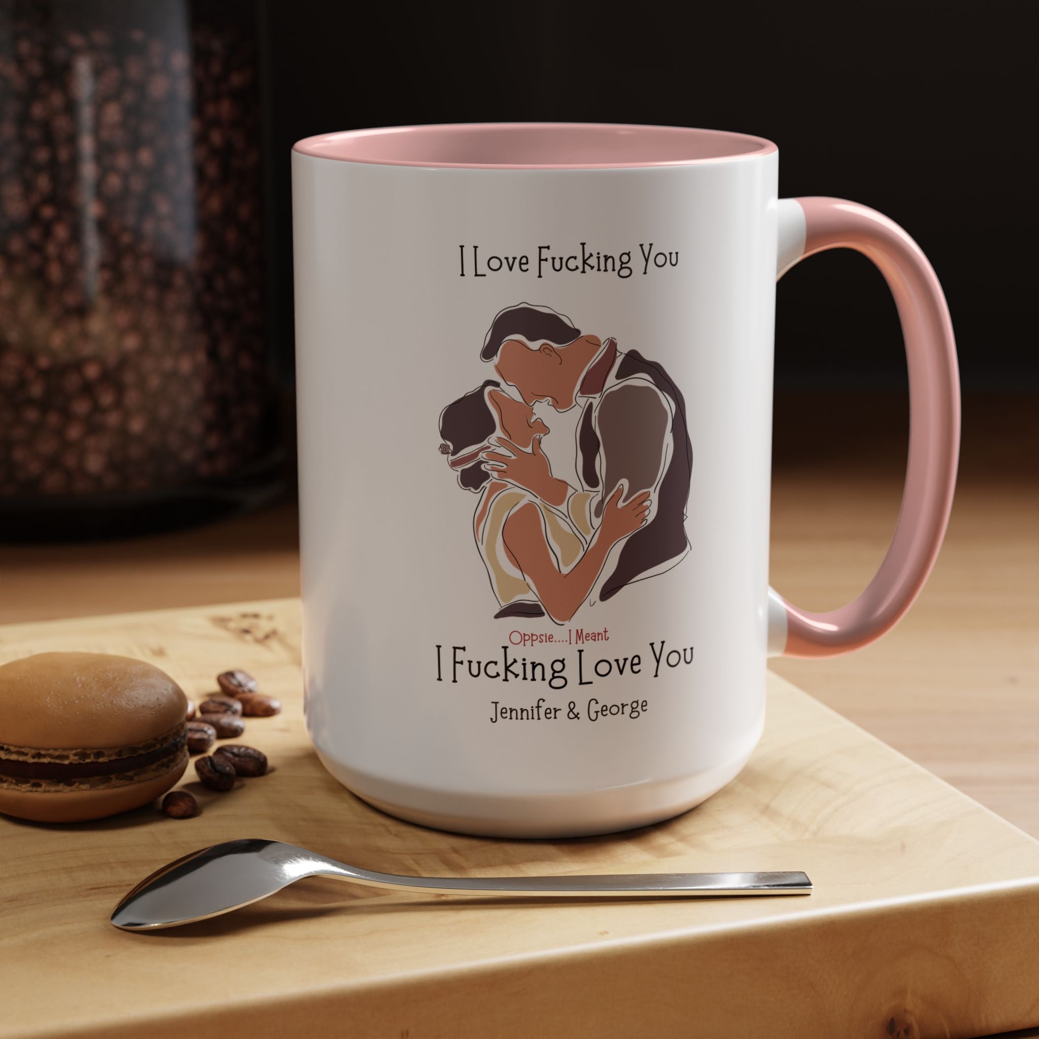 I Love Fucking You Dirty Valentine Gift, Personalized Romantic Mug,  Accent Cup 11/15oz, Anniversary Wedding  Gift, Couple V-Day Gift Mug