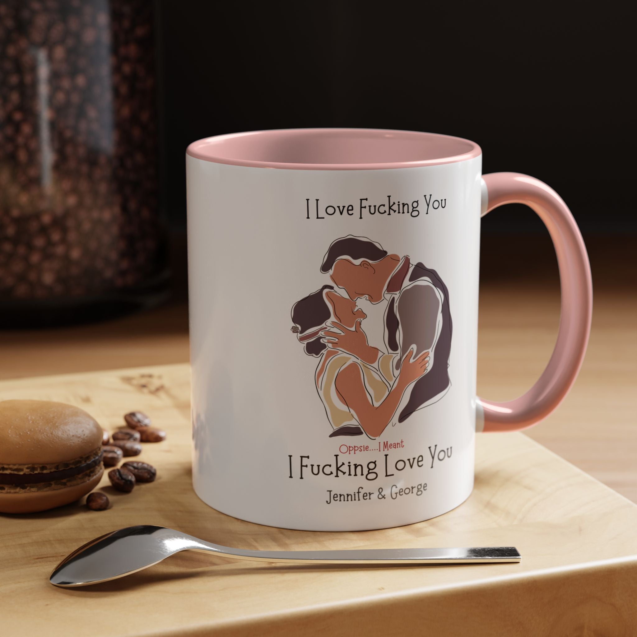 I Love Fucking You Dirty Valentine Gift, Personalized Romantic Mug,  Accent Cup 11/15oz, Anniversary Wedding  Gift, Couple V-Day Gift Mug