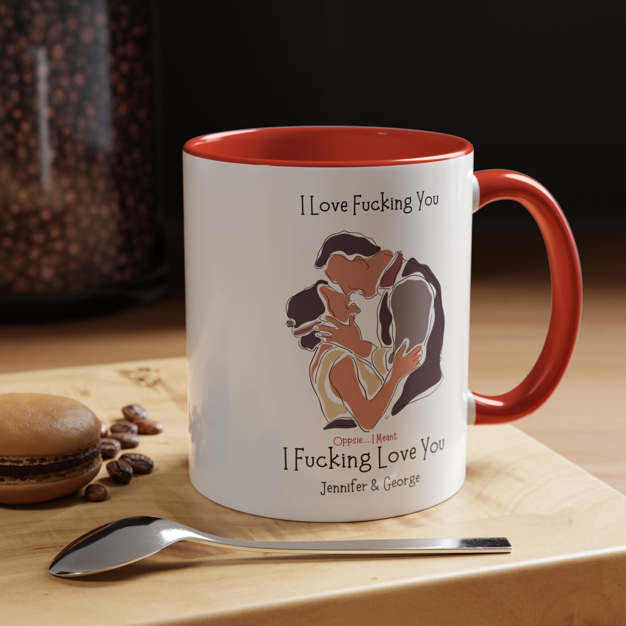 I Love Fucking You Dirty Valentine Gift, Personalized Romantic Mug,  Accent Cup 11/15oz, Anniversary Wedding  Gift, Couple V-Day Gift Mug