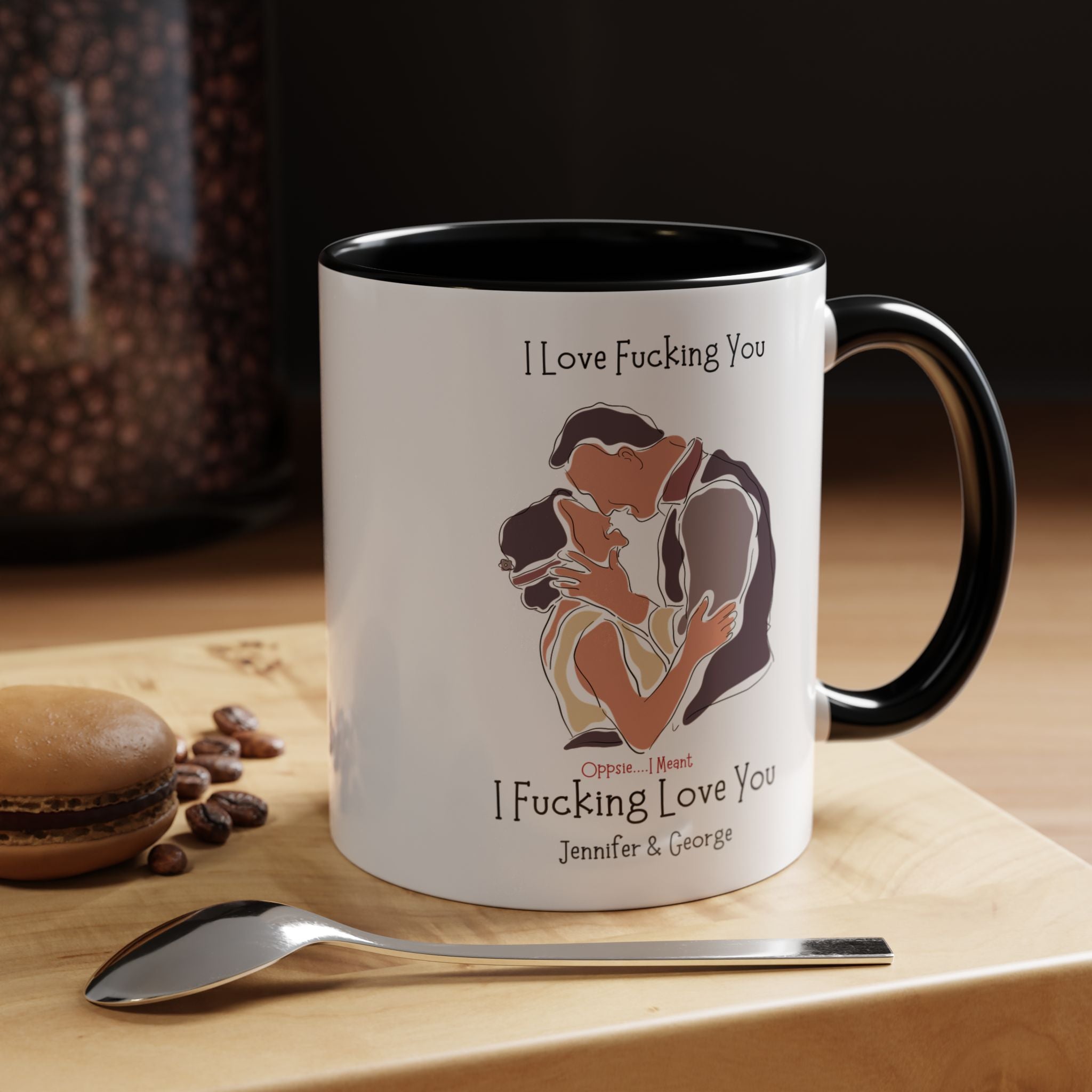 I Love Fucking You Dirty Valentine Gift, Personalized Romantic Mug,  Accent Cup 11/15oz, Anniversary Wedding  Gift, Couple V-Day Gift Mug
