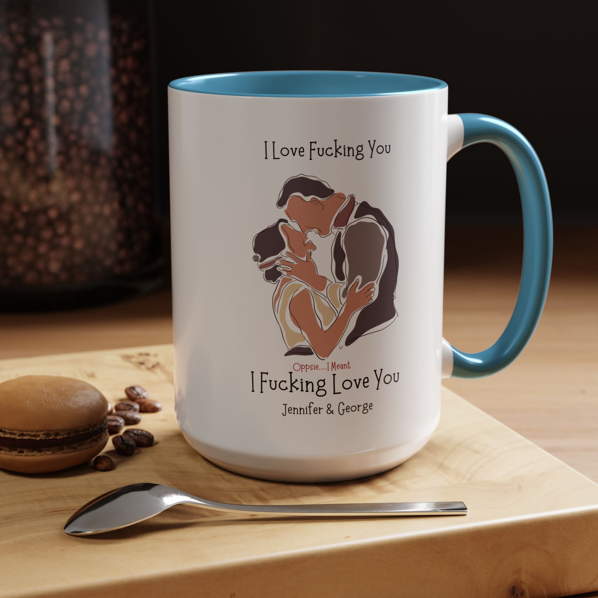 I Love Fucking You Dirty Valentine Gift, Personalized Romantic Mug,  Accent Cup 11/15oz, Anniversary Wedding  Gift, Couple V-Day Gift Mug